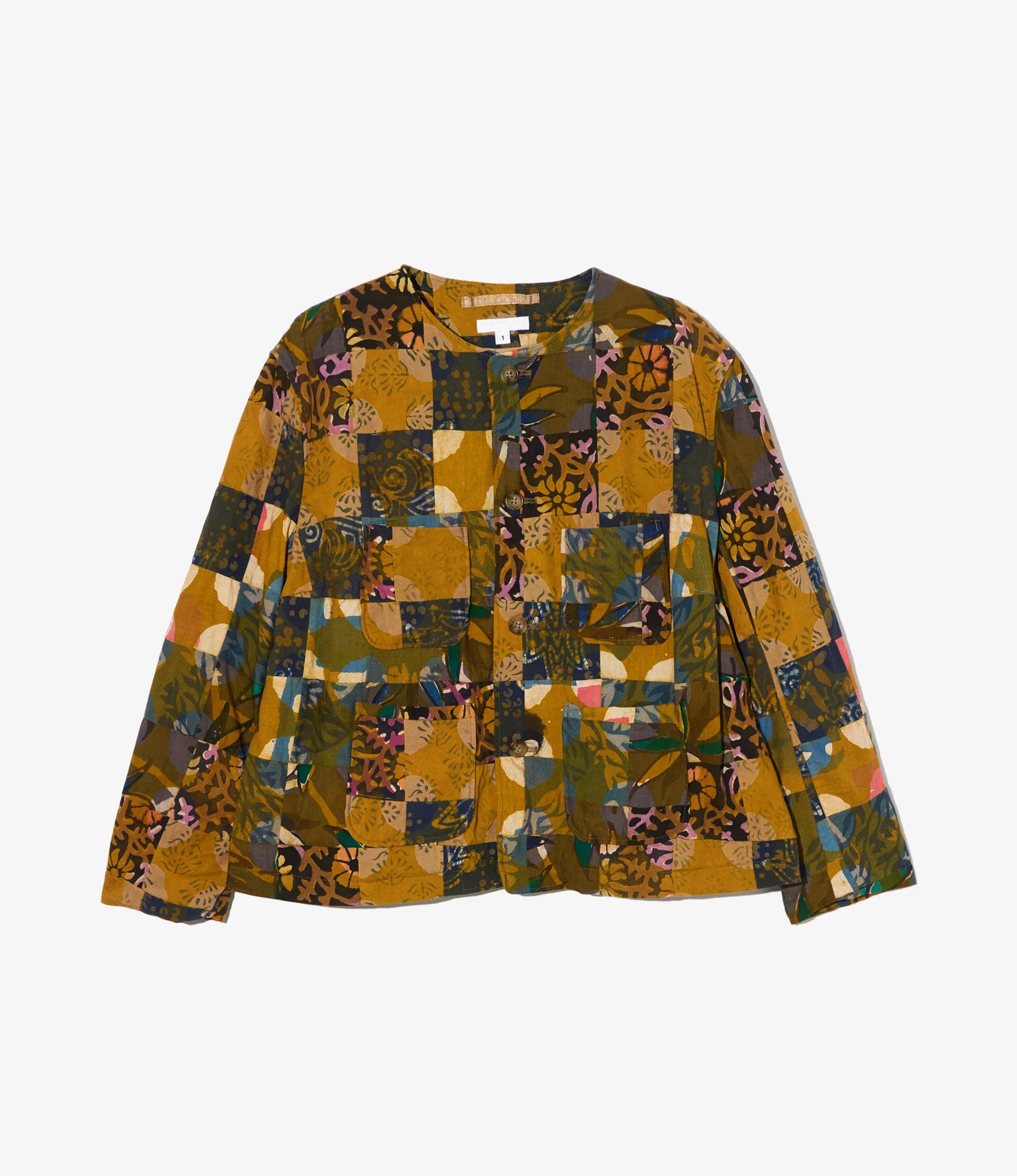 CN Jacket – Olive Mixed Pattern Patchwork