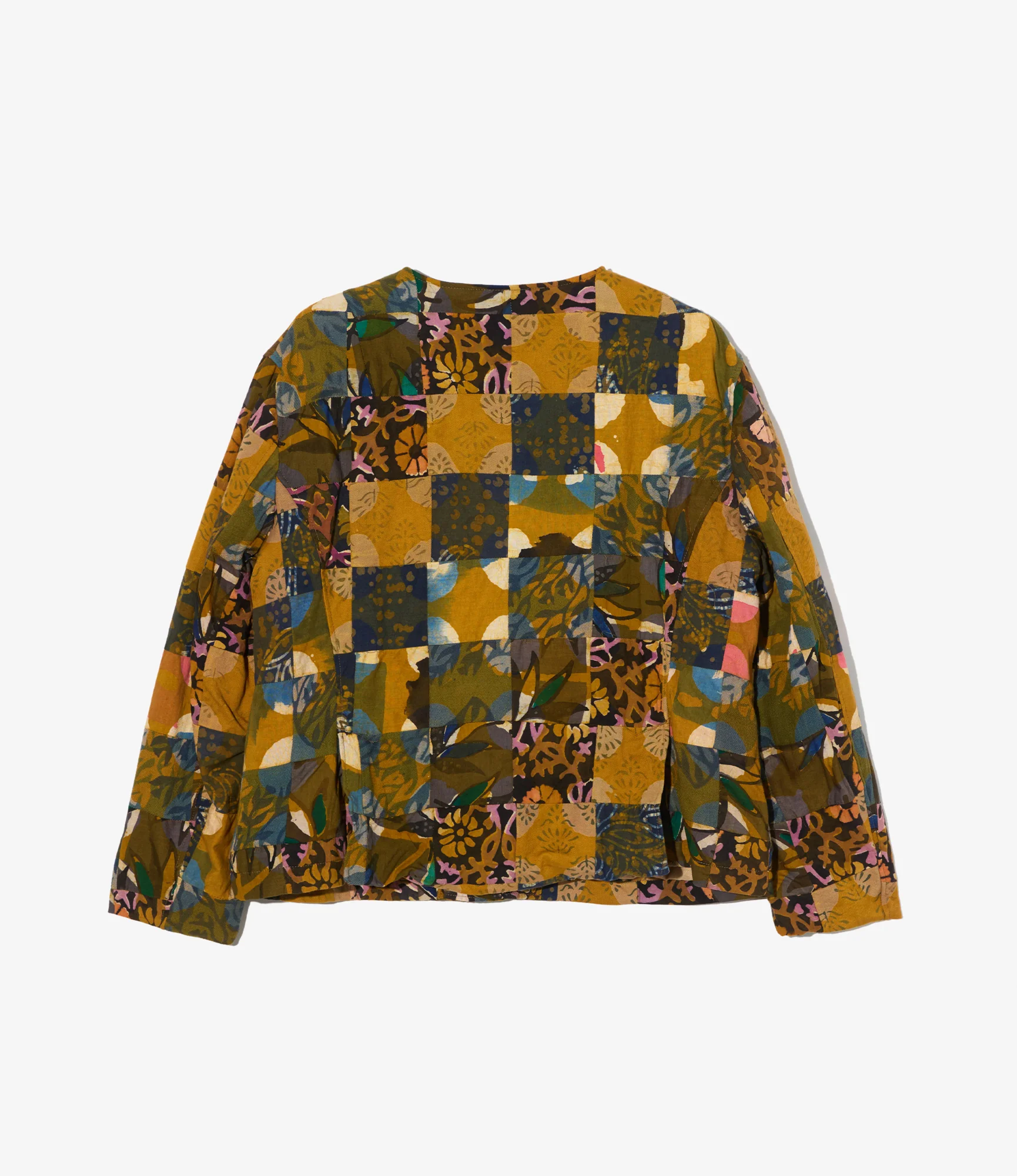 CN Jacket – Olive Mixed Pattern Patchwork - Image 2