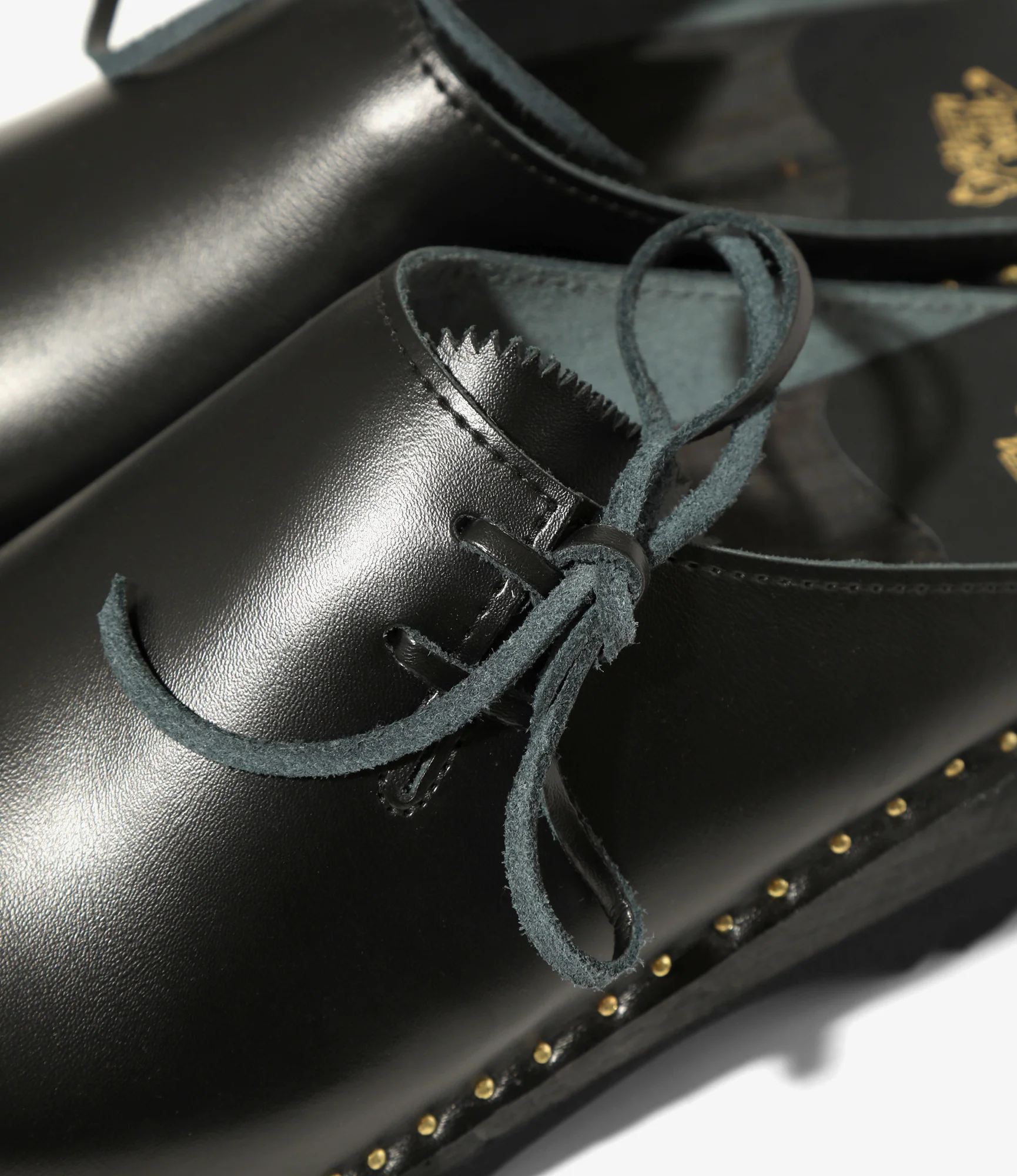 'Alps' Side Lace Clog – Black Leather - Image 3