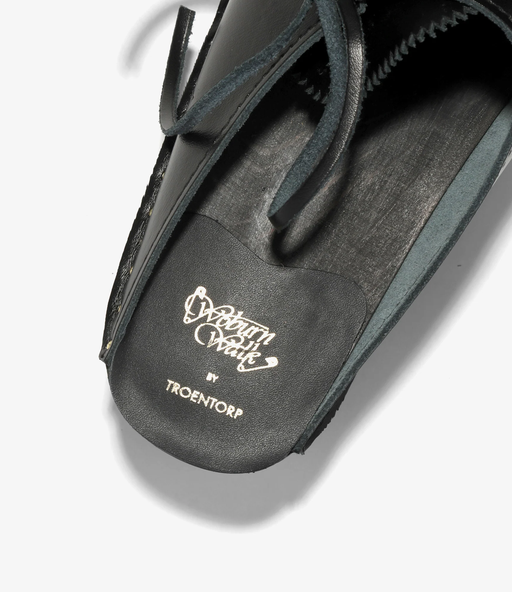 'Alps' Side Lace Clog – Black Leather - Image 5
