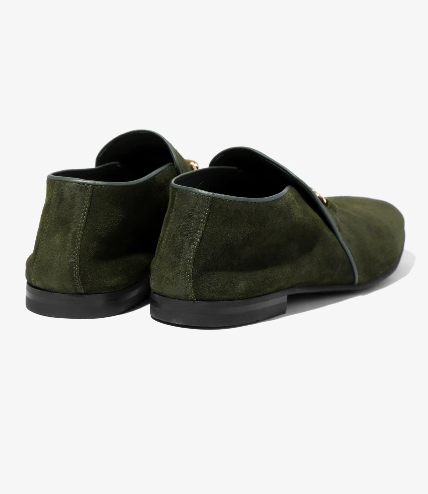 Tassel Bit Slip-On Chukka Boot – Olive Rough Out - Image 6