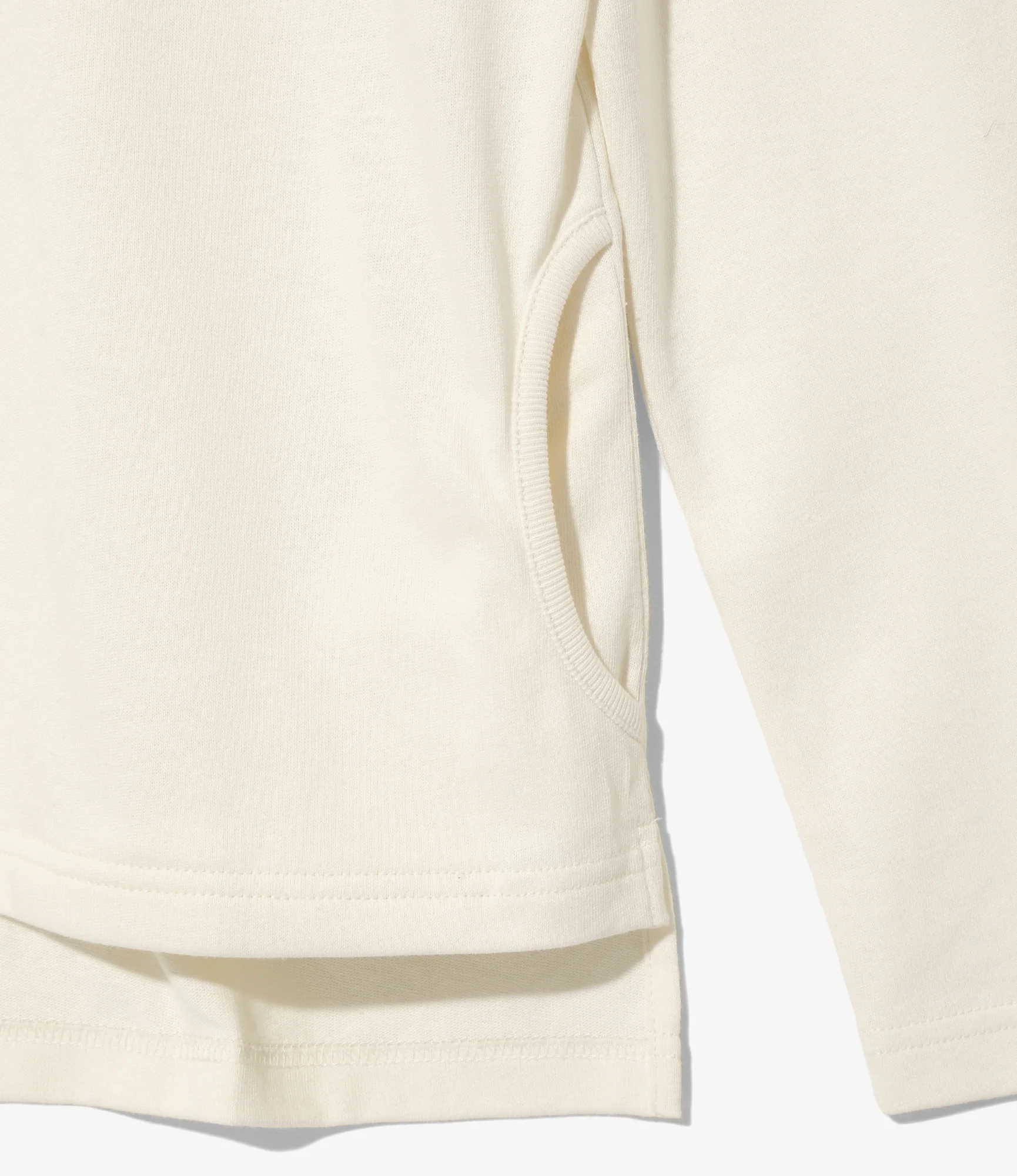 Fisherman Boat Neck Gusset Shirt – Off White - Image 4
