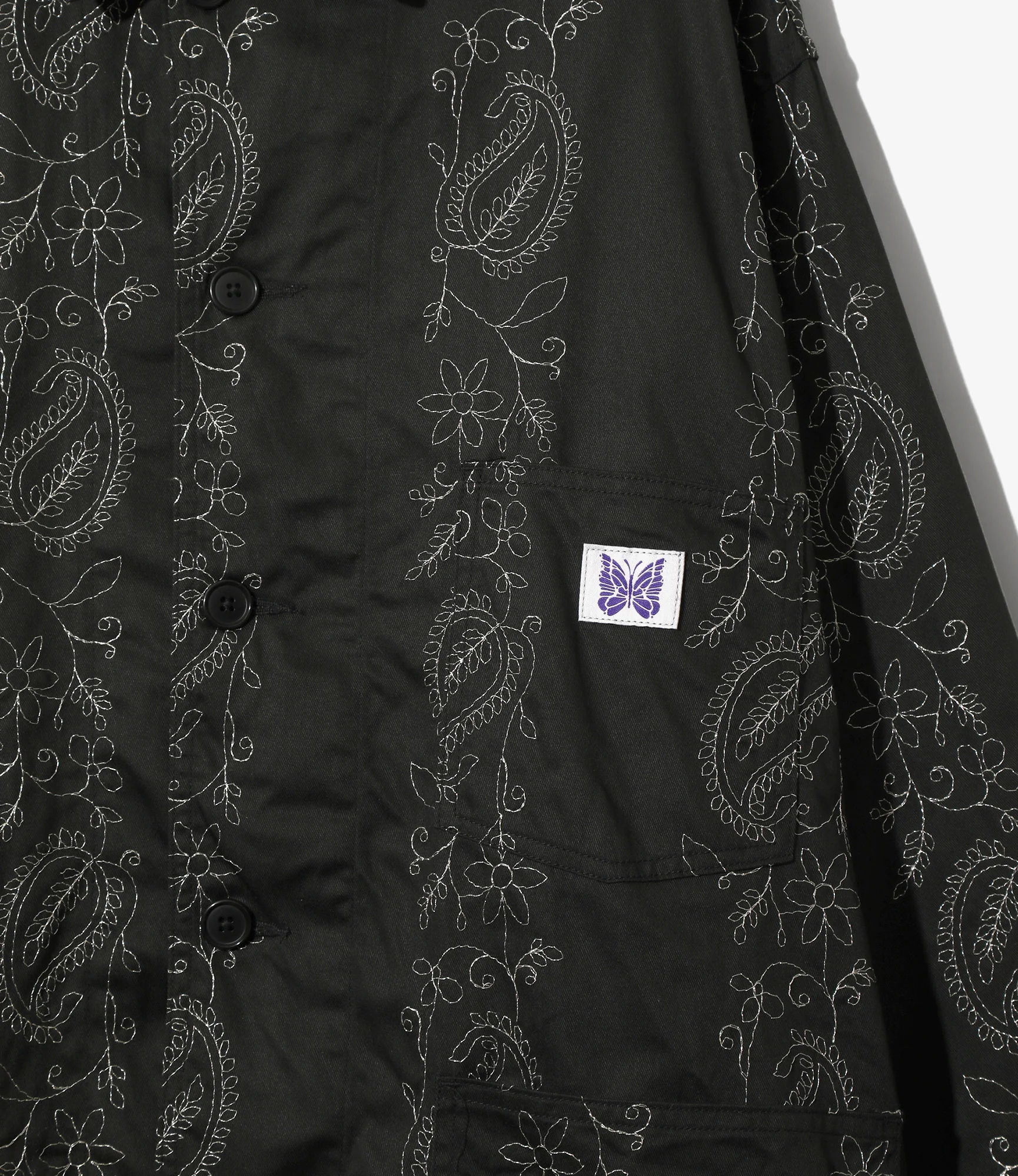 Coverall – Black Embroidered Twill - Image 2