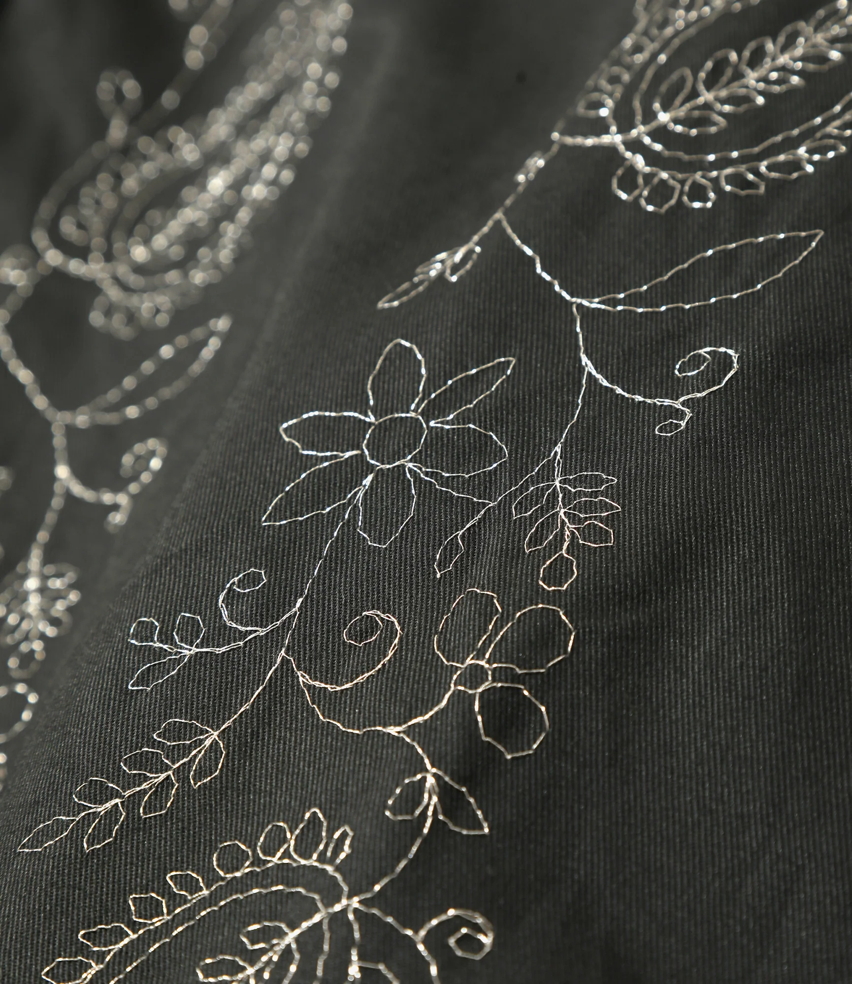 Coverall – Black Embroidered Twill - Image 5