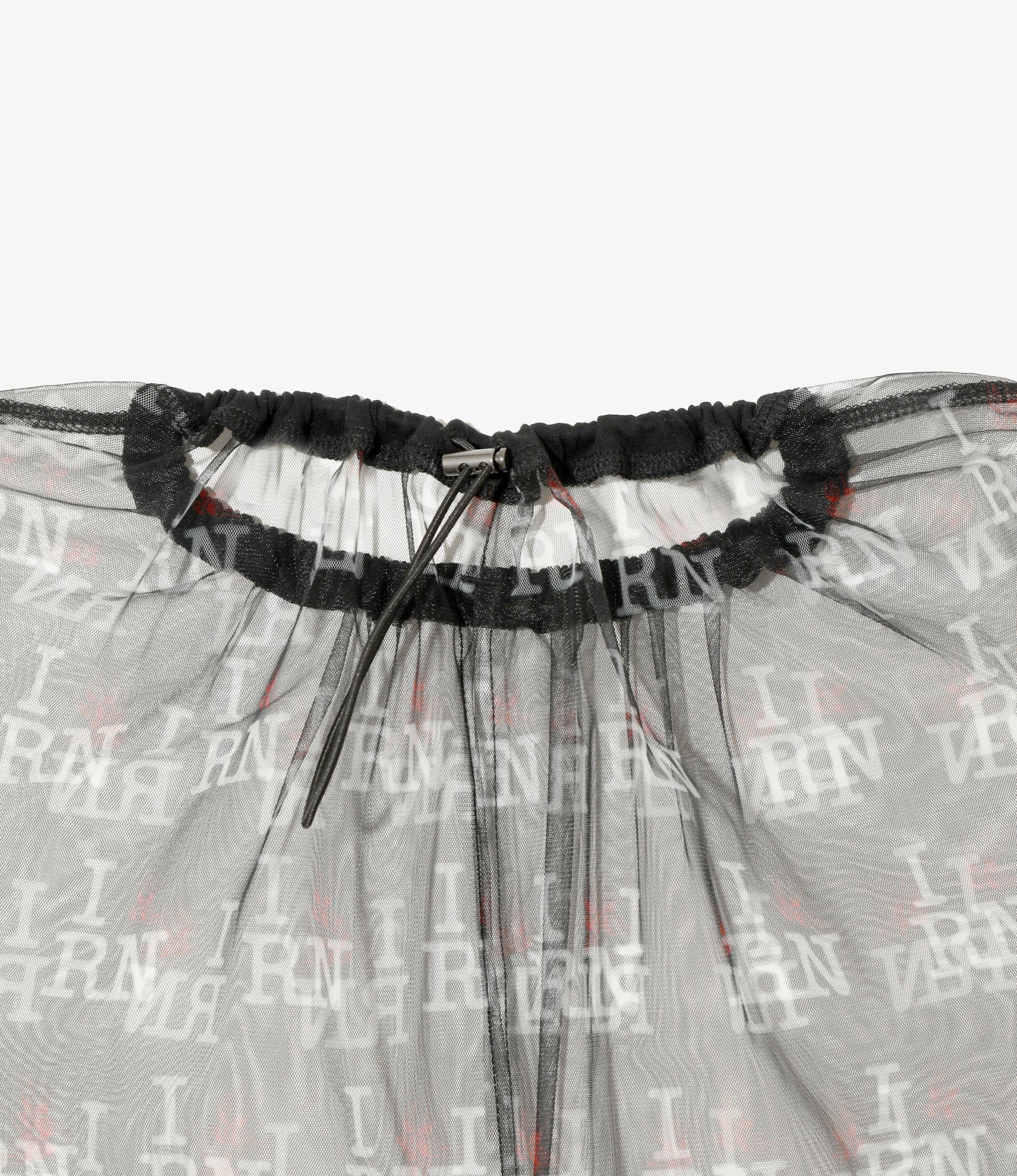 Crew Neck Shirt – Black Printed Tulle - Image 2
