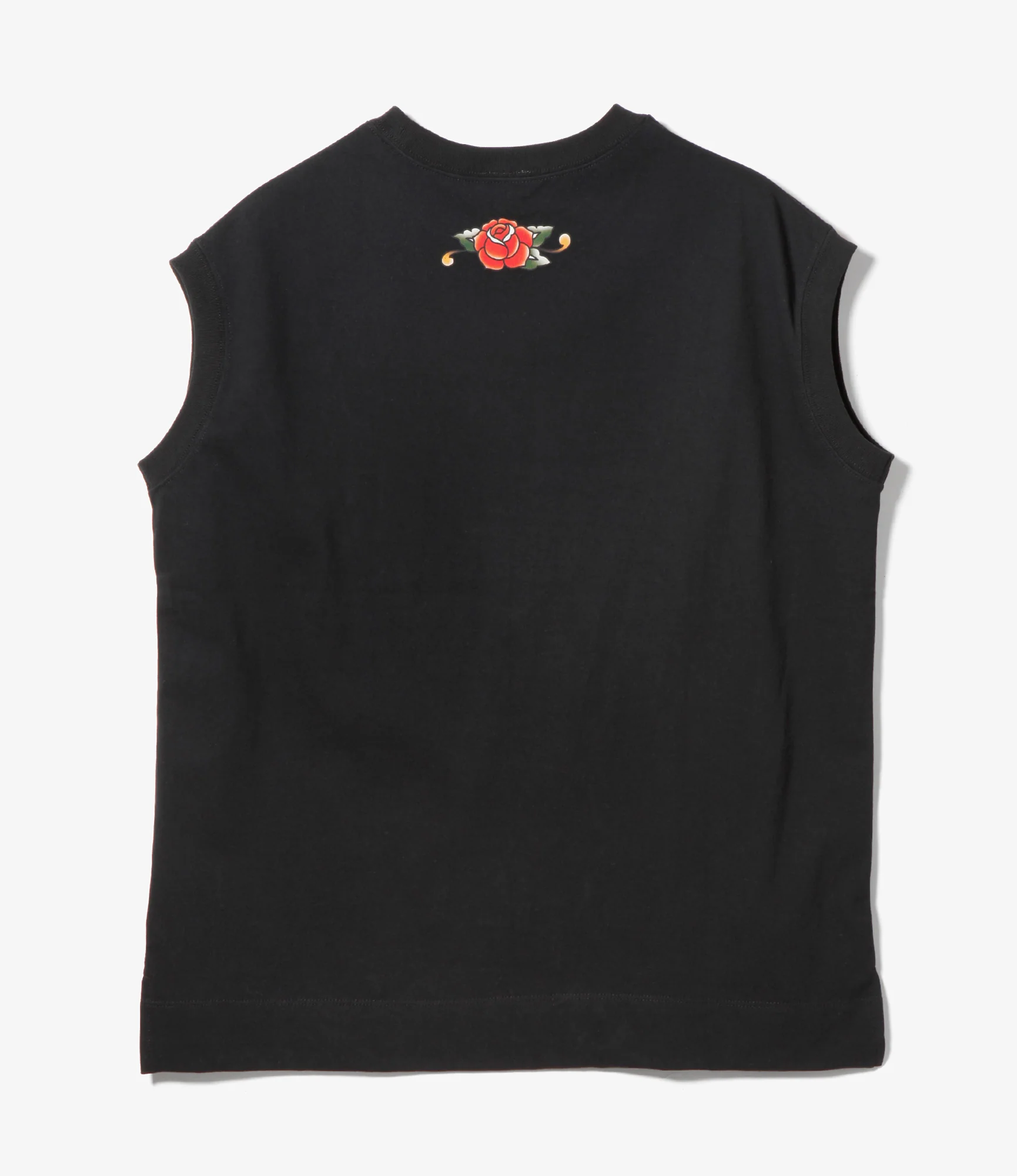 Crew Neck T-Shirt – Black 'Tattoo' Print - Image 3