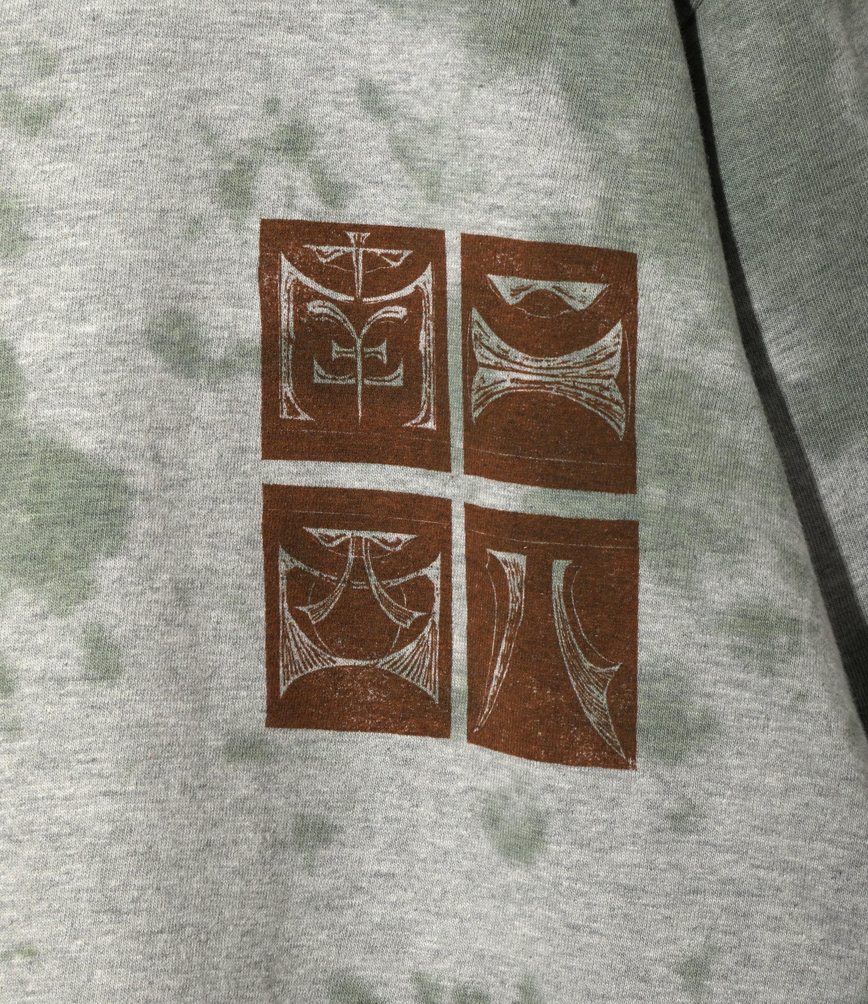 Crew Neck T-Shirt – Green 'Pineapple' Print Jersey - Image 2