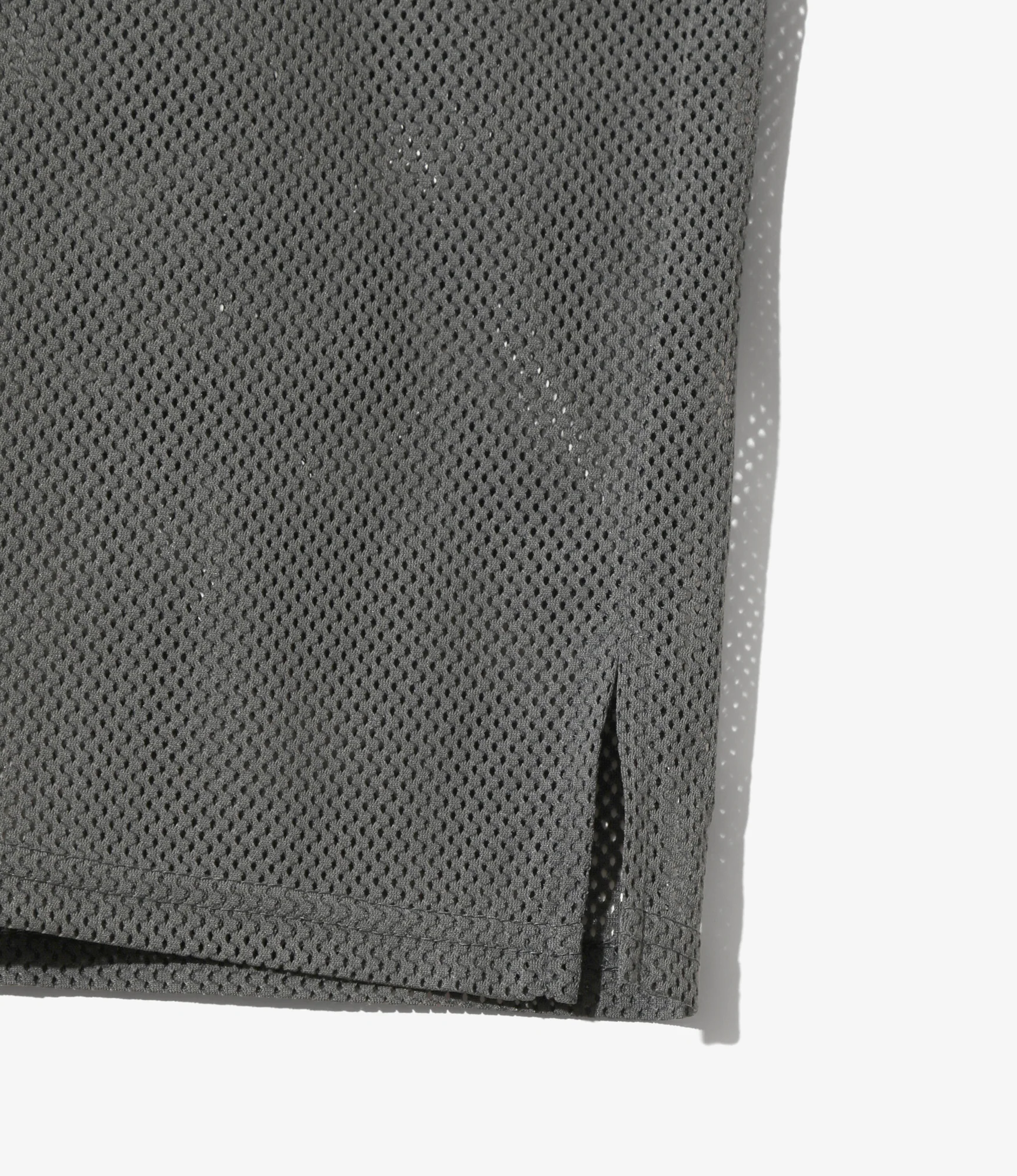 Short Sleeve Crew Neck – Grey Knit Mesh - Image 2