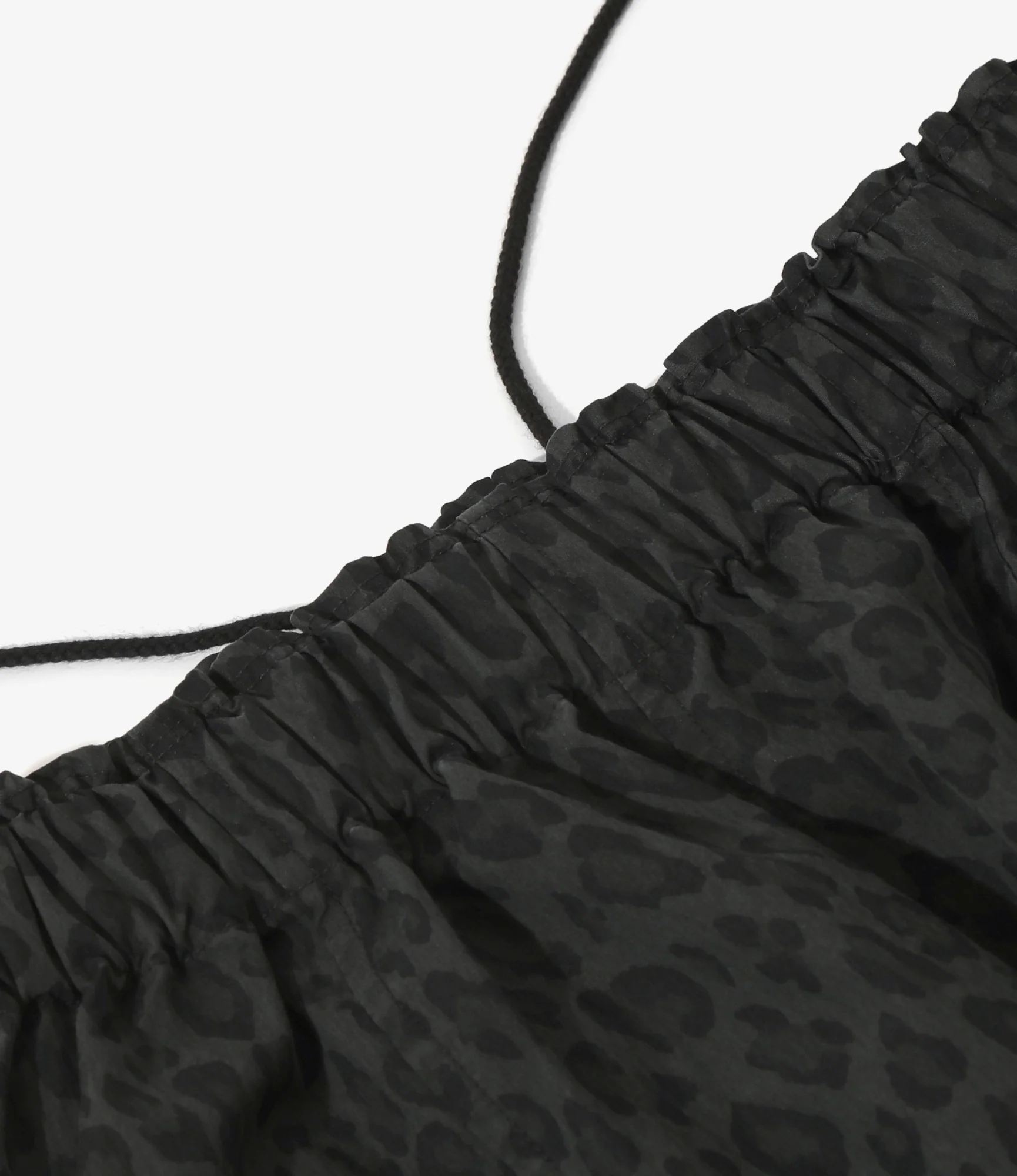 Cropped Army String Pant – Charcoal Leopard Poplin - Image 3