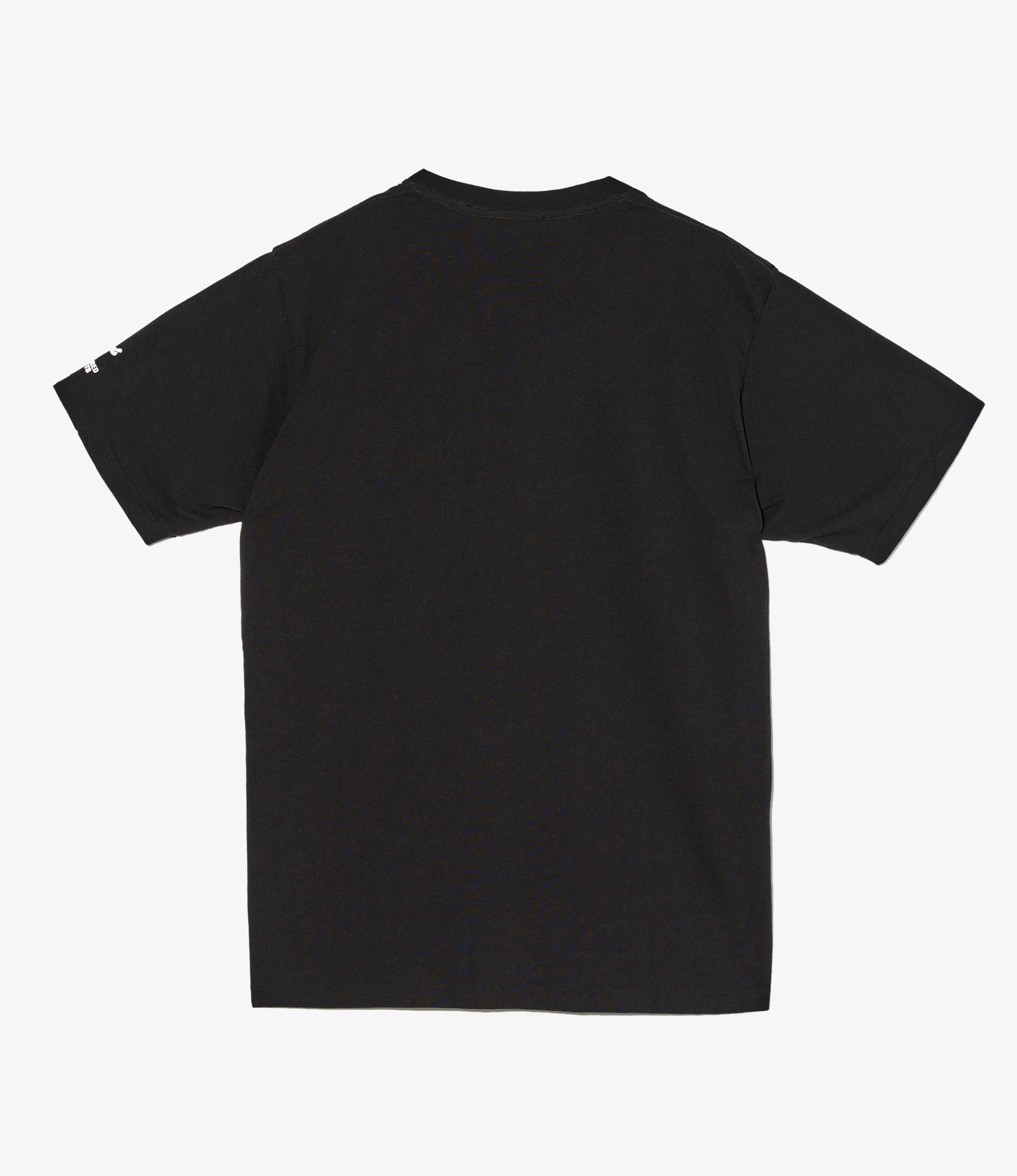 Cross Neck T–Shirt – Black 'Footprint' Print - Image 3