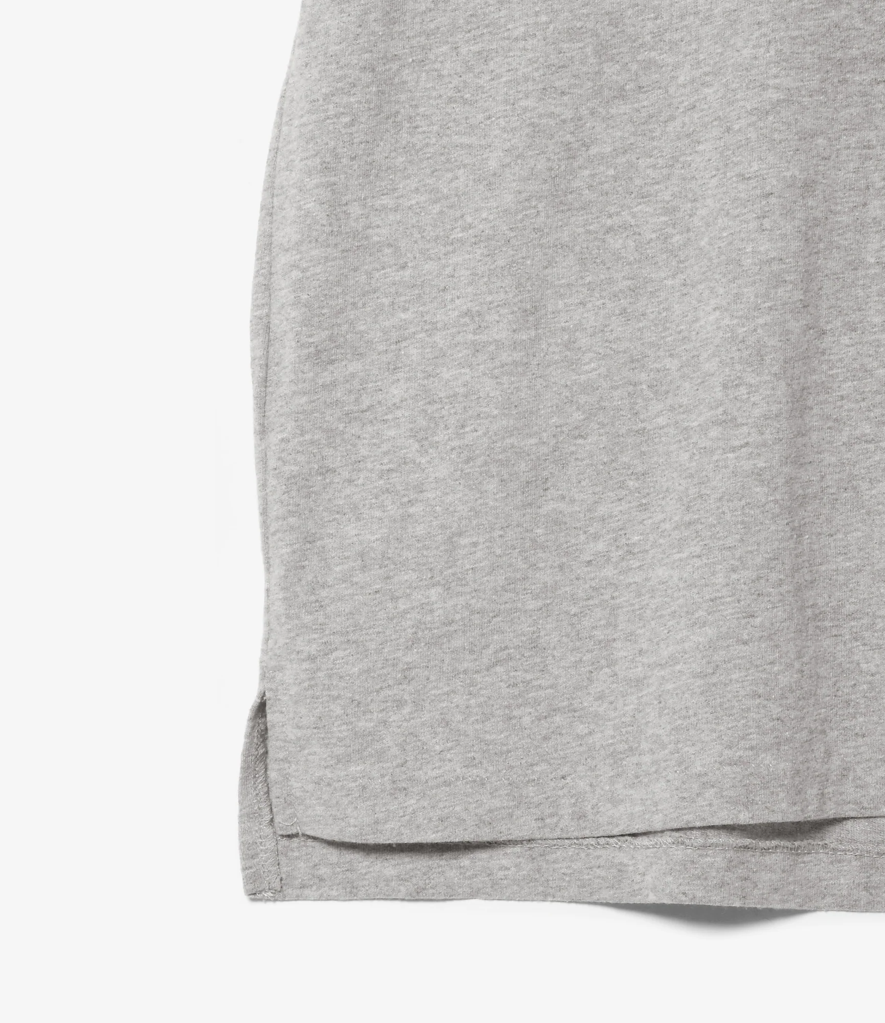 Cross Neck T–Shirt – Grey 'Footprint' Print - Image 5