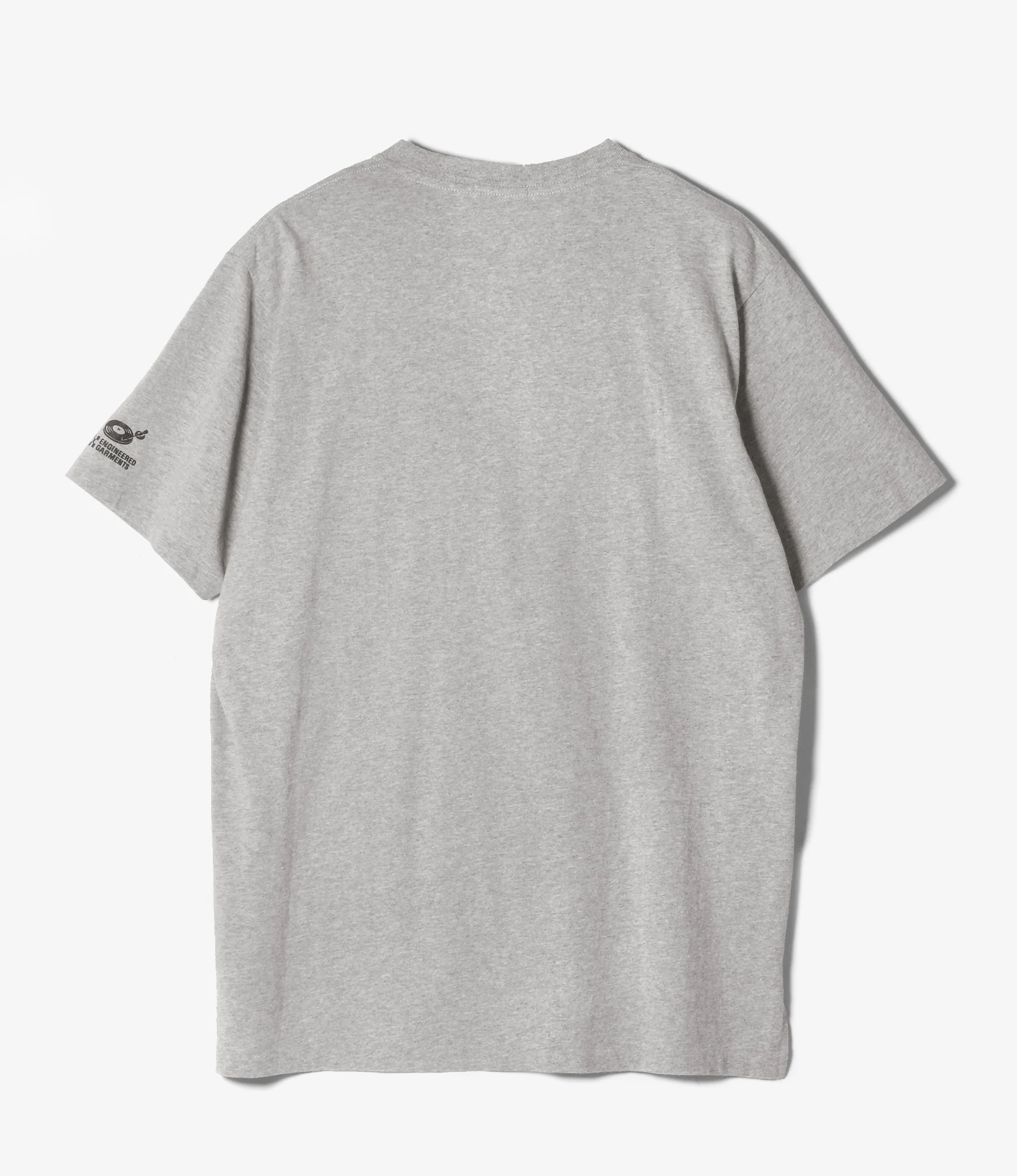 Cross Neck T–Shirt – Grey 'Footprint' Print - Image 6