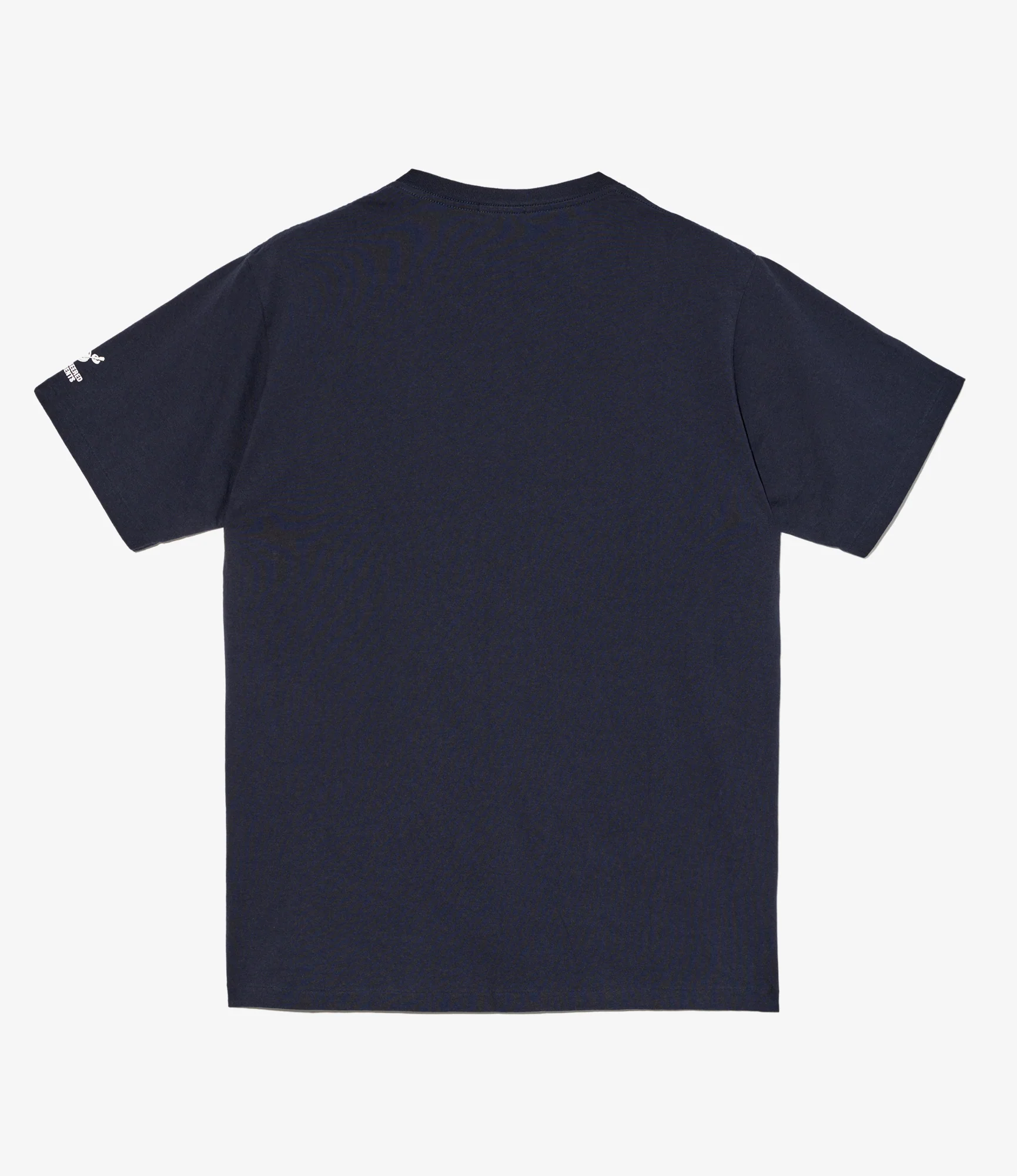 Cross Neck T–Shirt – Navy 'Footprint' Print - Image 3