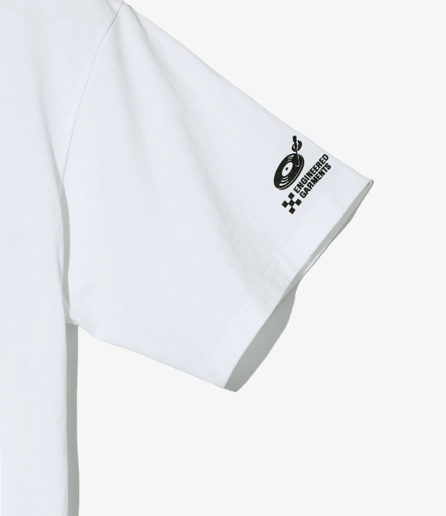 Cross Neck T–Shirt – White 'Flower' Print - Image 2