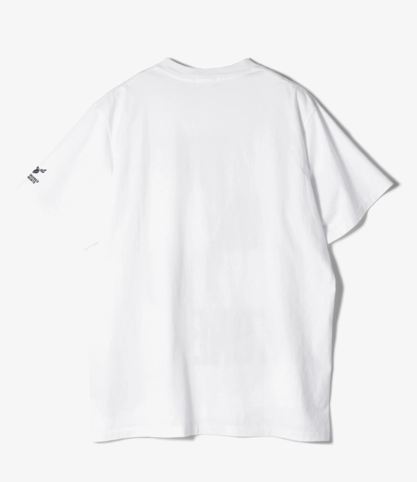 Cross Neck T–Shirt – White 'Footprint' Print - Image 6