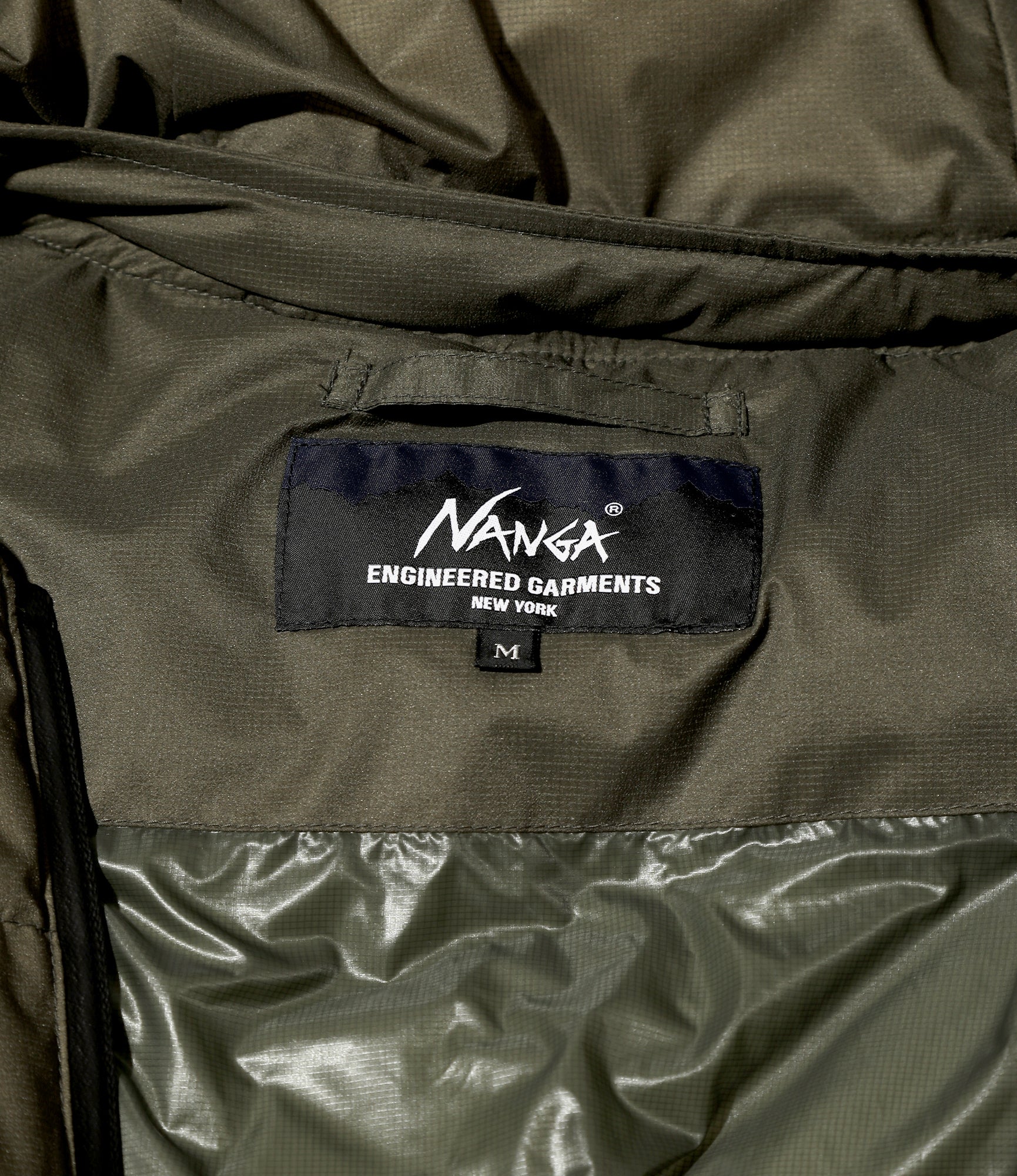 Detachable Down Coat – Khaki Nylon - Image 10