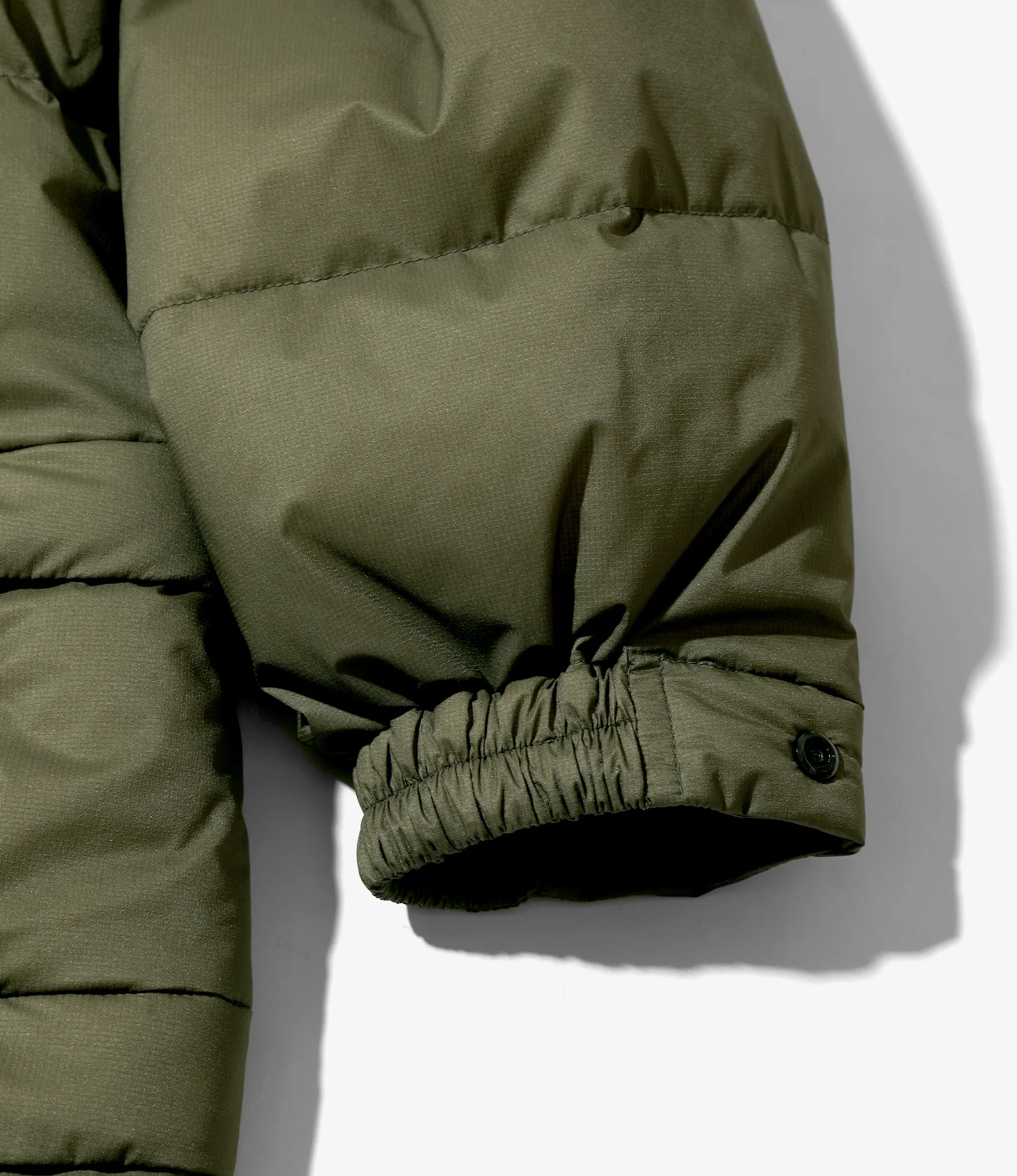 Detachable Down Coat – Khaki Nylon - Image 5