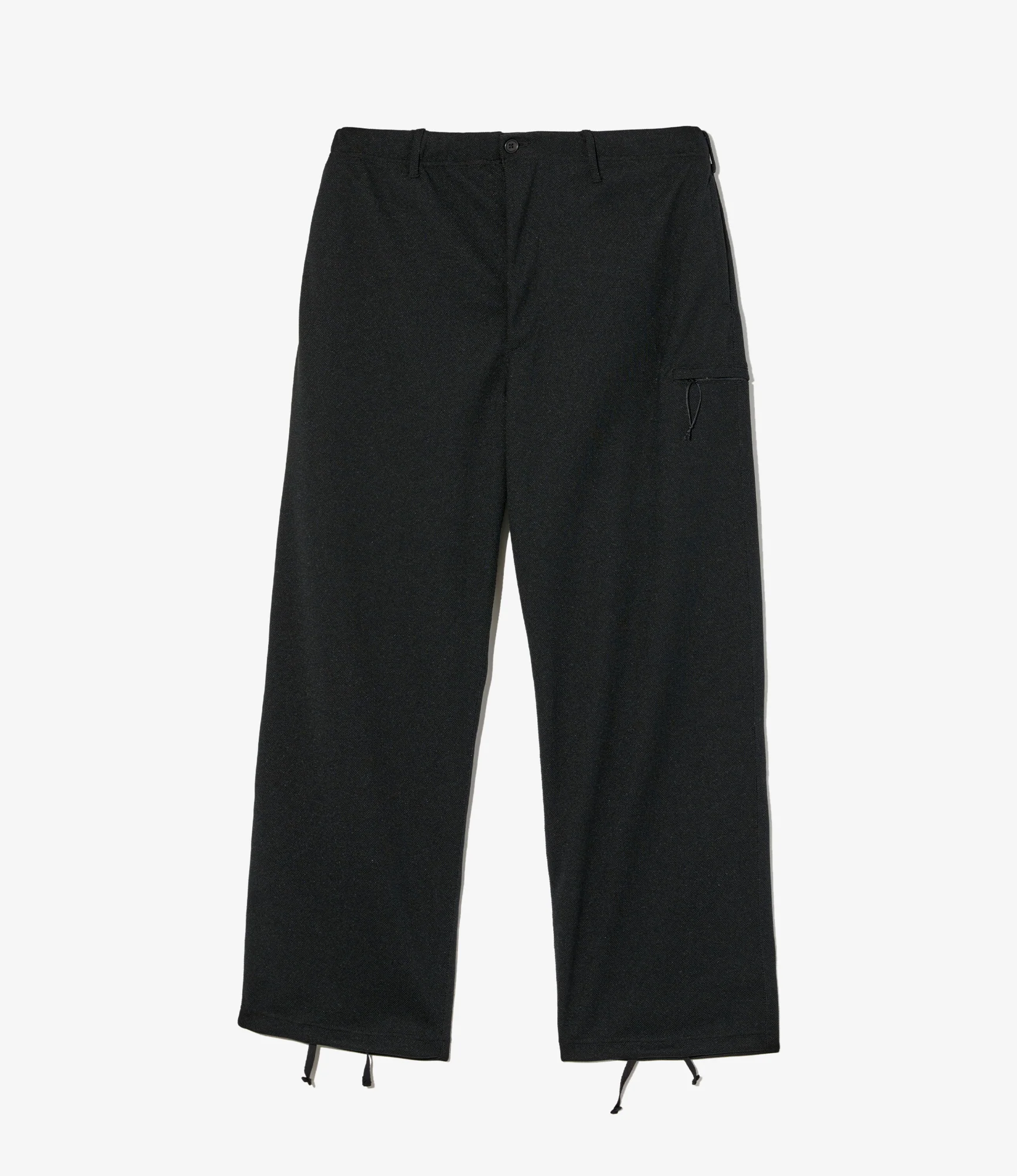 Drawstring Pant – Black Diamond Knit Polyester