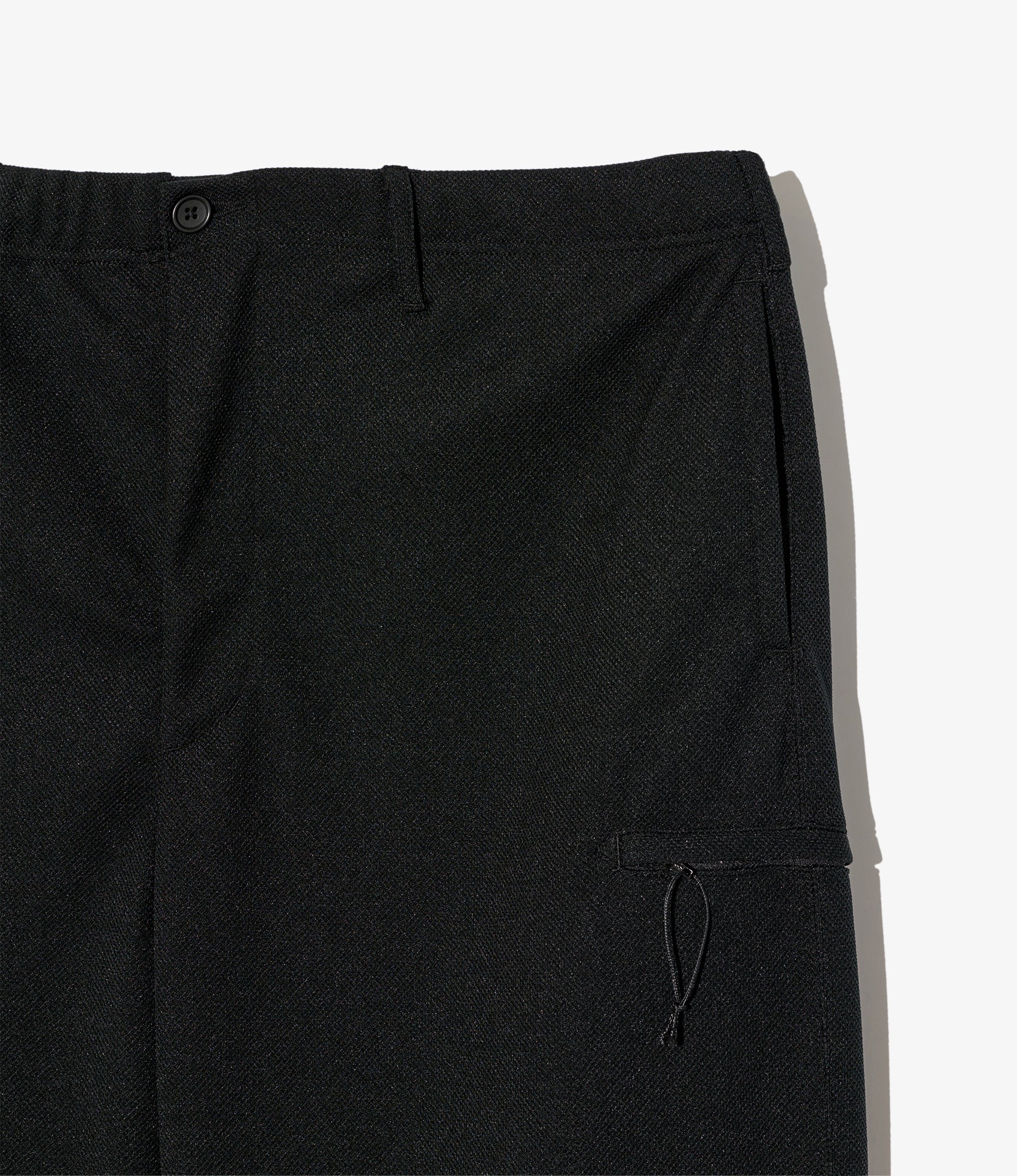 Drawstring Pant – Black Diamond Knit Polyester - Image 3