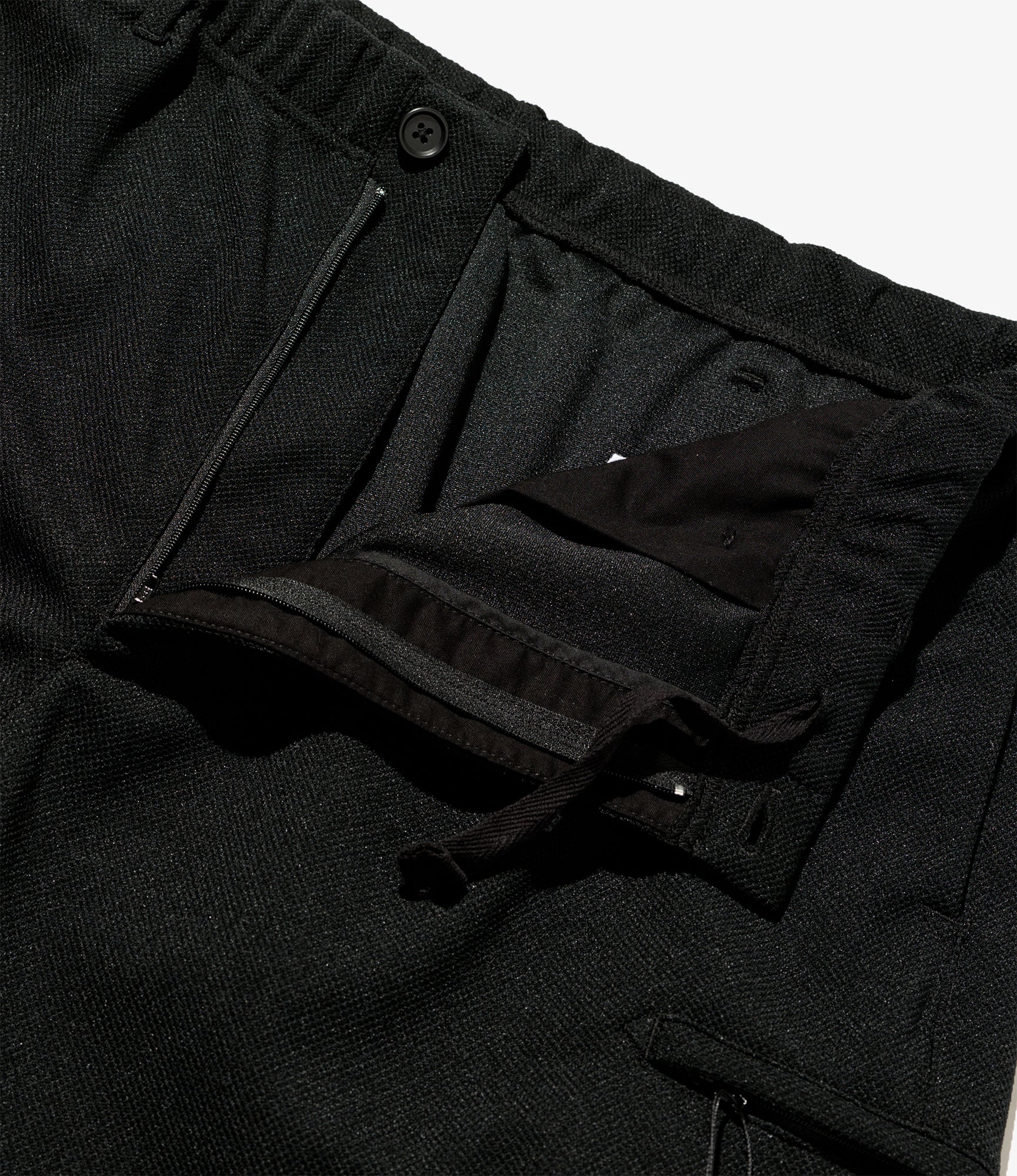 Drawstring Pant – Black Diamond Knit Polyester - Image 4