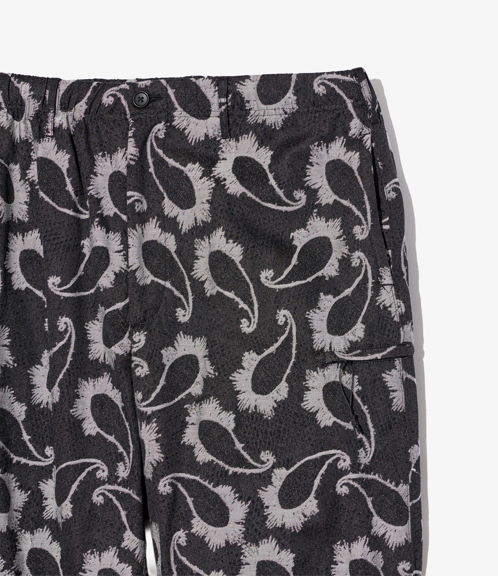 Drawstring Pant – Black Paisley Jacquard - Image 3