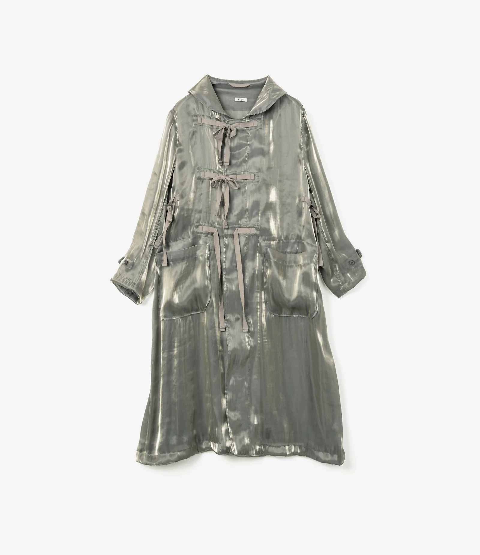 Duffle Dress – Grey Satin Weave