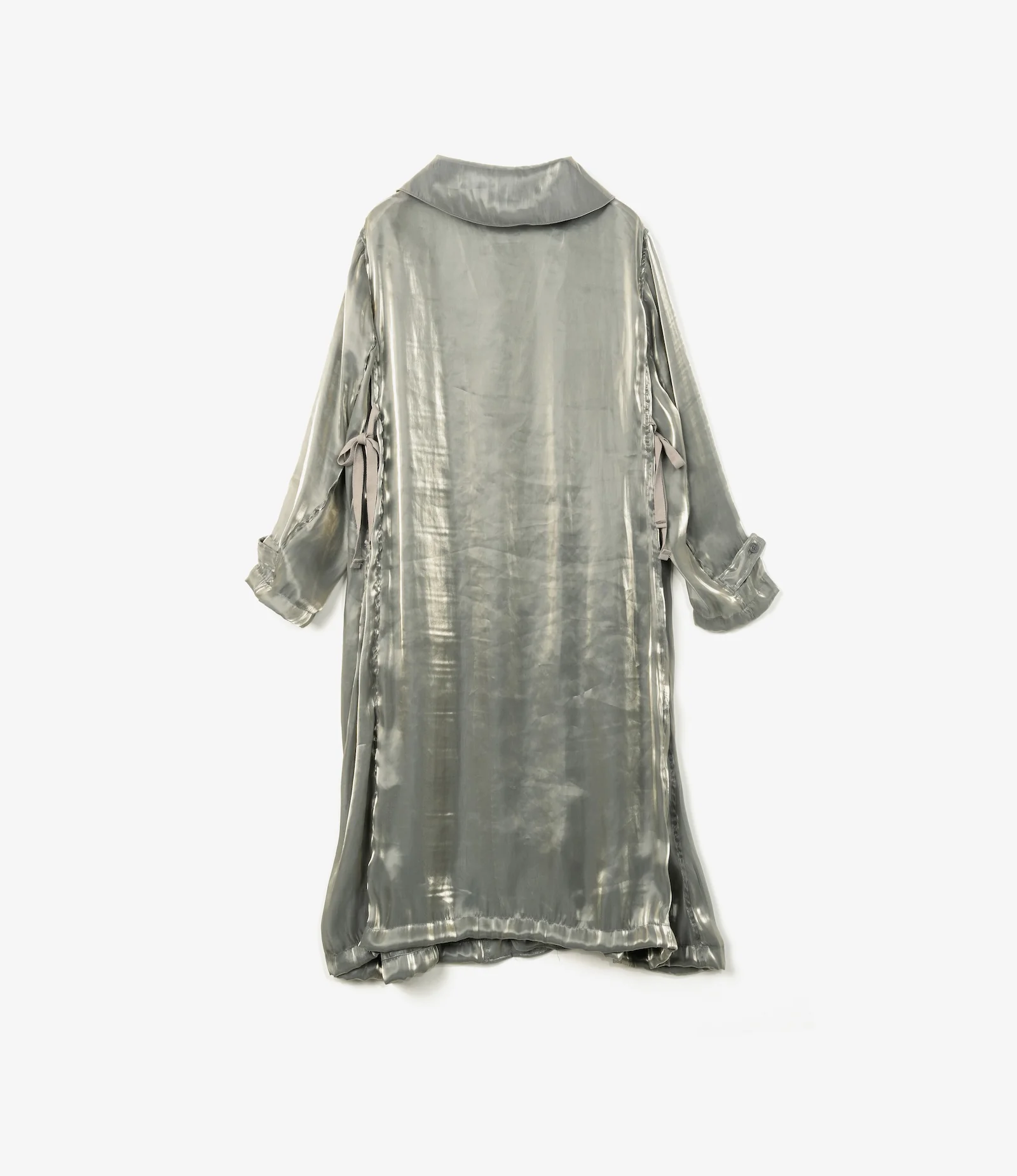Duffle Dress – Grey Satin Weave - Image 3