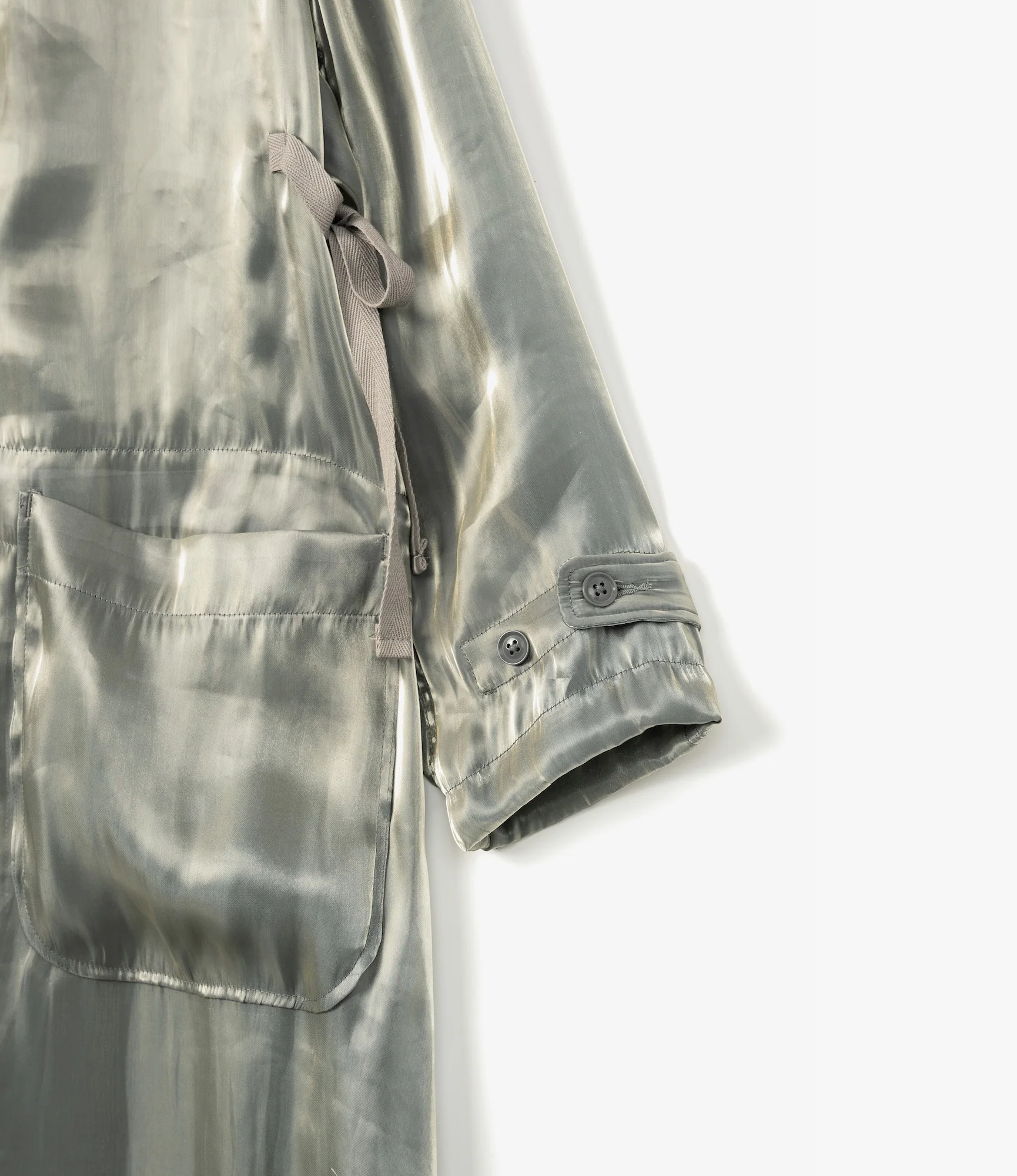 Duffle Dress – Grey Satin Weave - Image 5