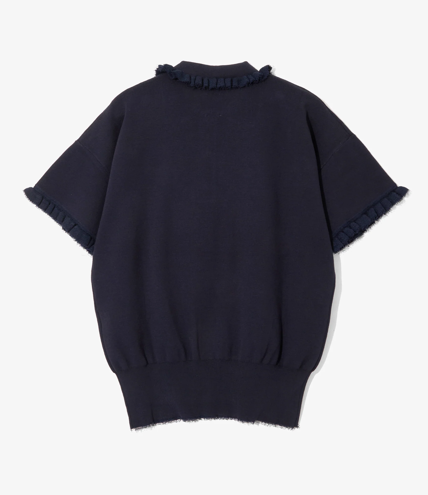 Embroidered Polo Sweater – Navy - Image 5