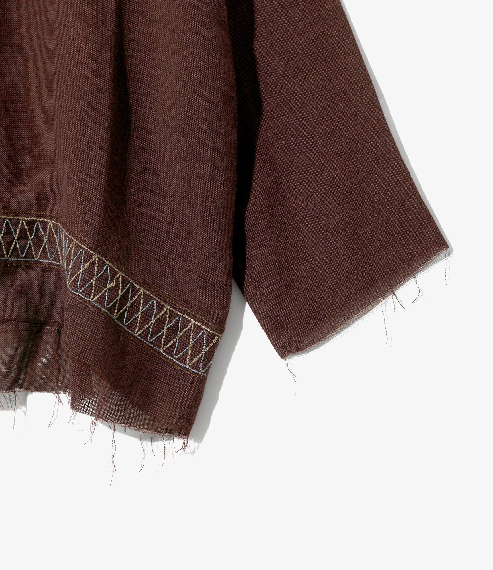Embroidered Tunic – Burgundy Gauze - Image 4