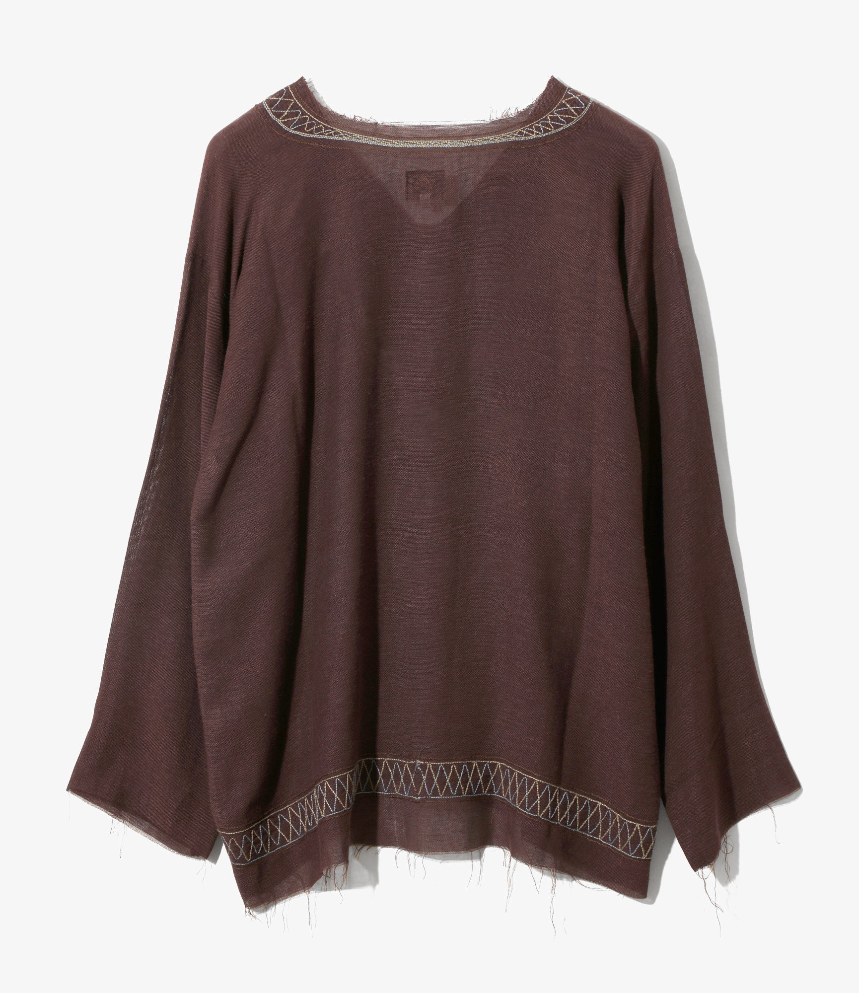 Embroidered Tunic – Burgundy Gauze - Image 5
