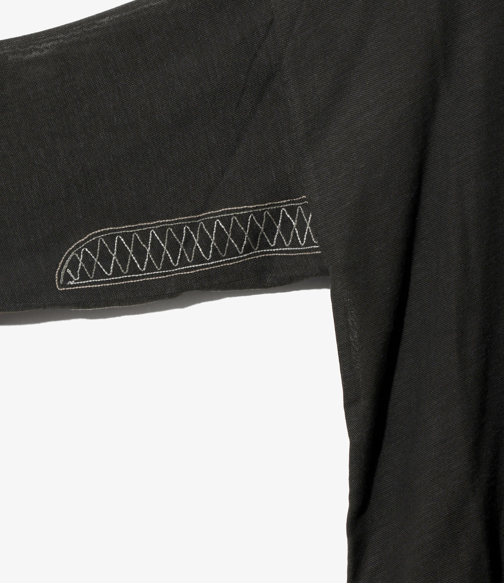 Embroidered Tunic – Charcoal Gauze - Image 3
