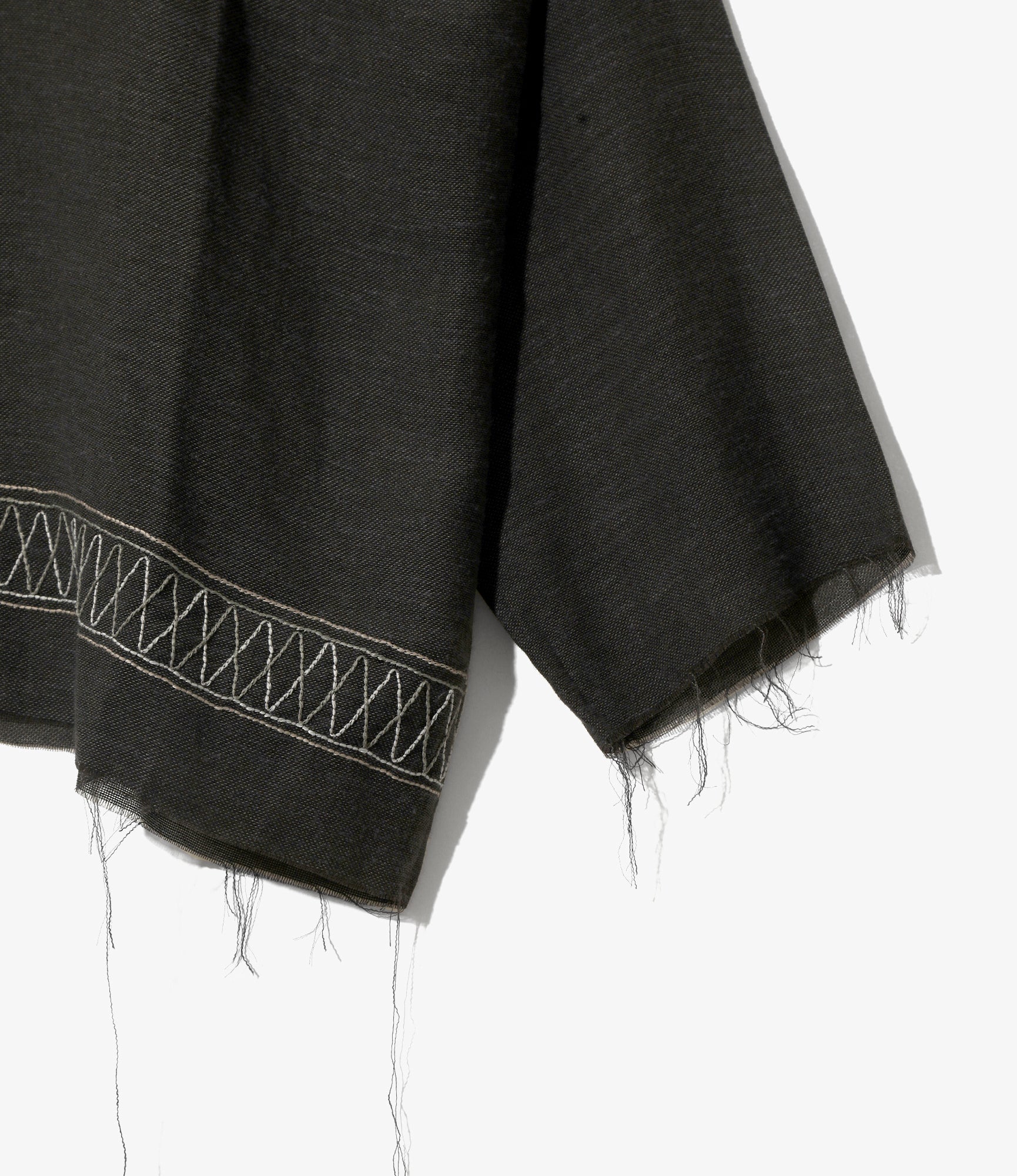 Embroidered Tunic – Charcoal Gauze - Image 4