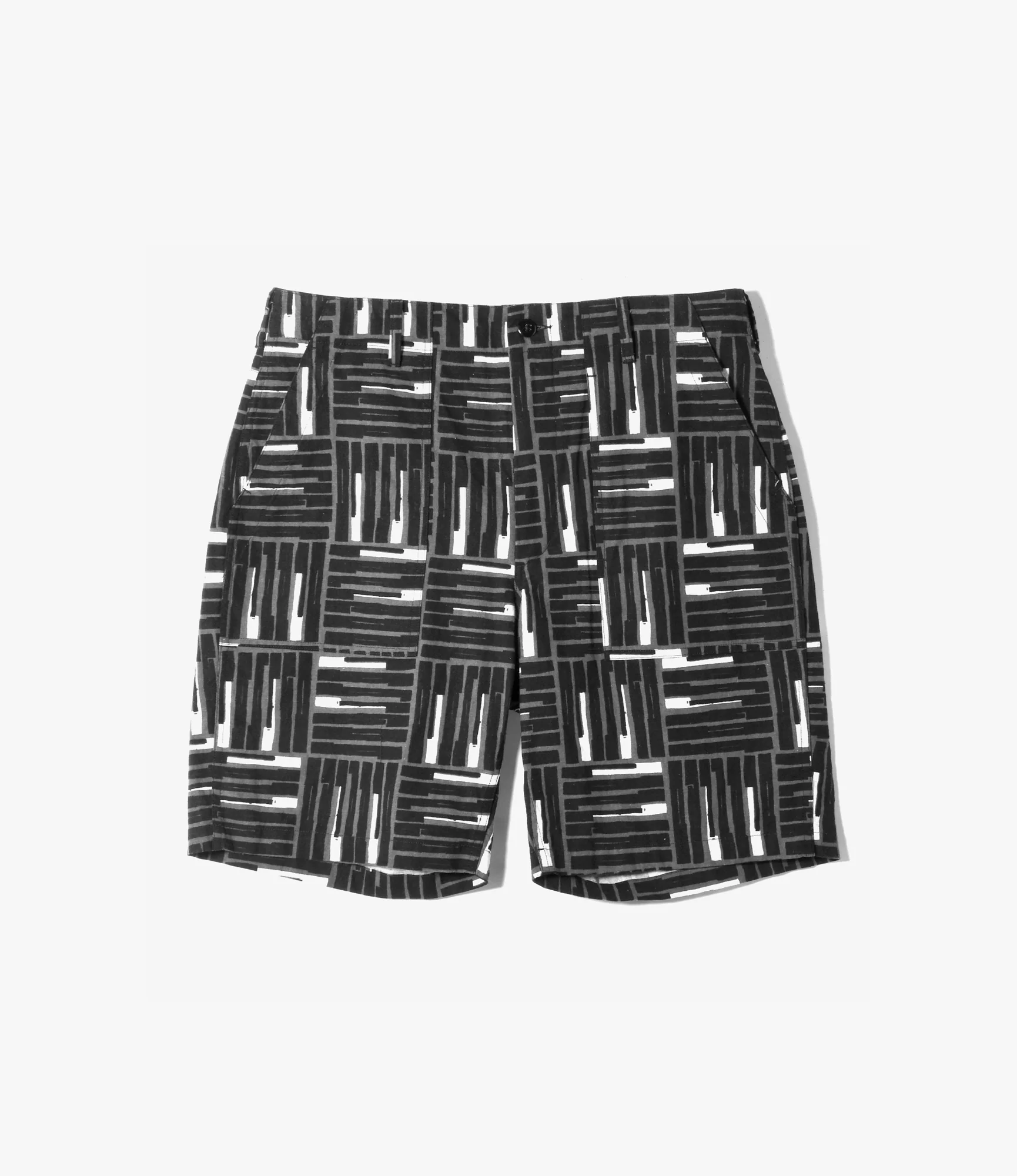 Fatigue Short – Black Tile Print Canvas