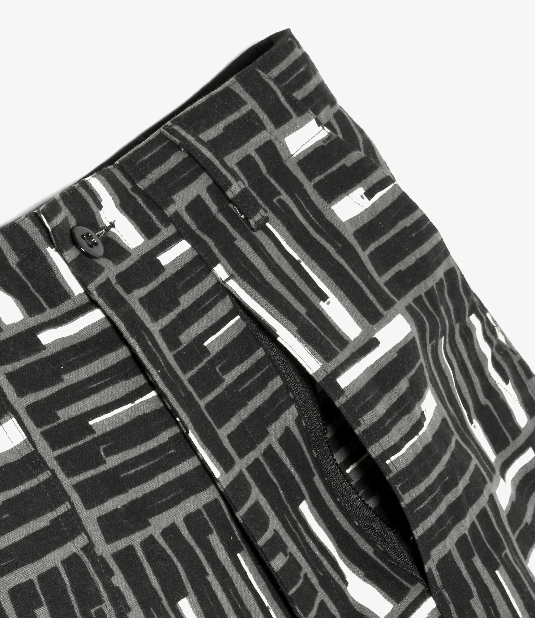 Fatigue Short – Black Tile Print Canvas - Image 2