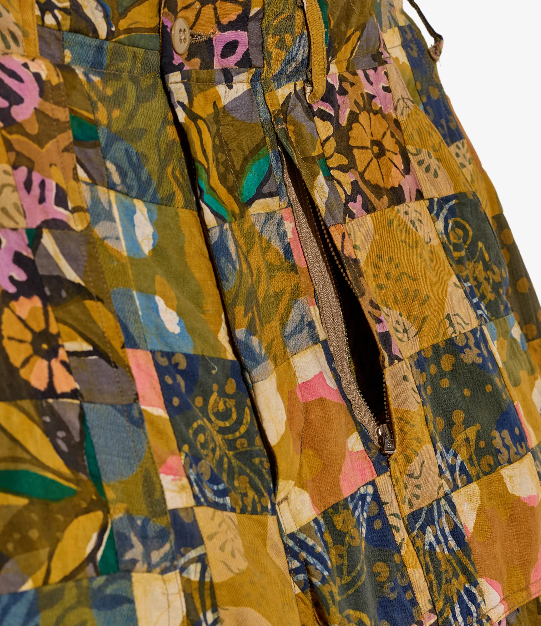 Fatigue Short – Olive Mixed Pattern Patchwork - Image 3