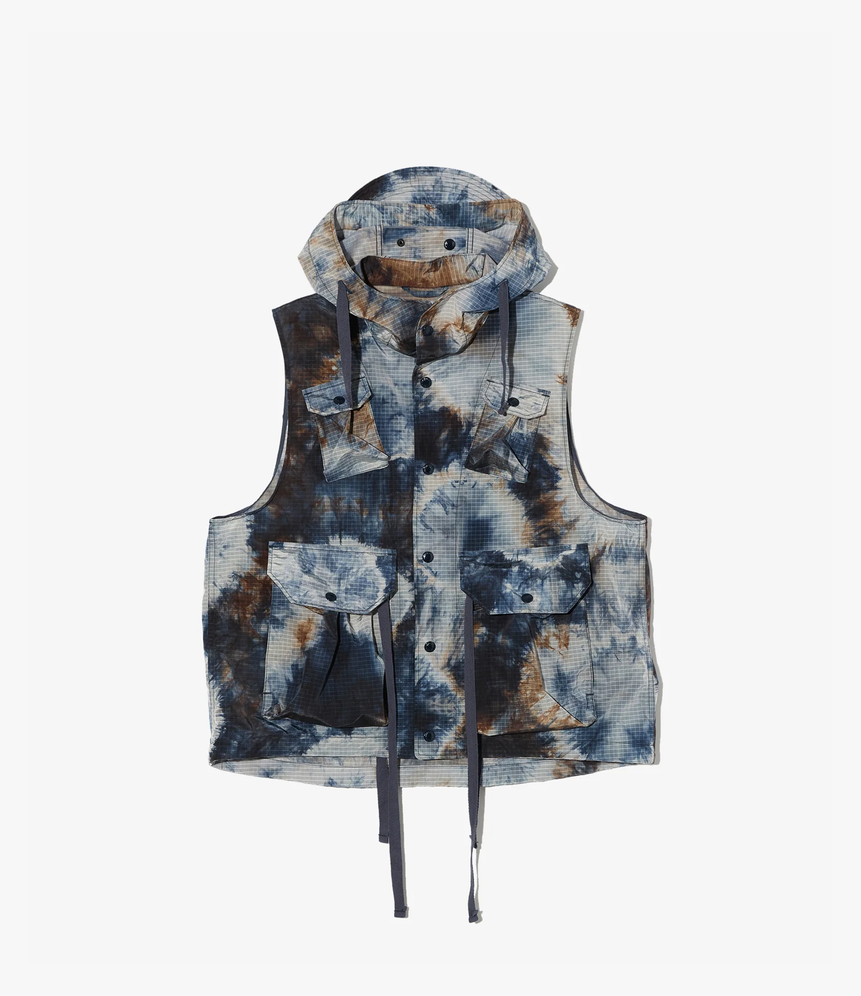 Field Vest – Navy Tie Dye Ripstop Nylon
