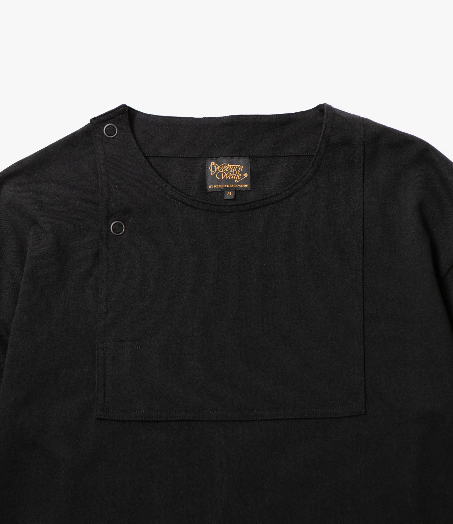 Fisherman Bib Neck Shirt – Black - Image 2