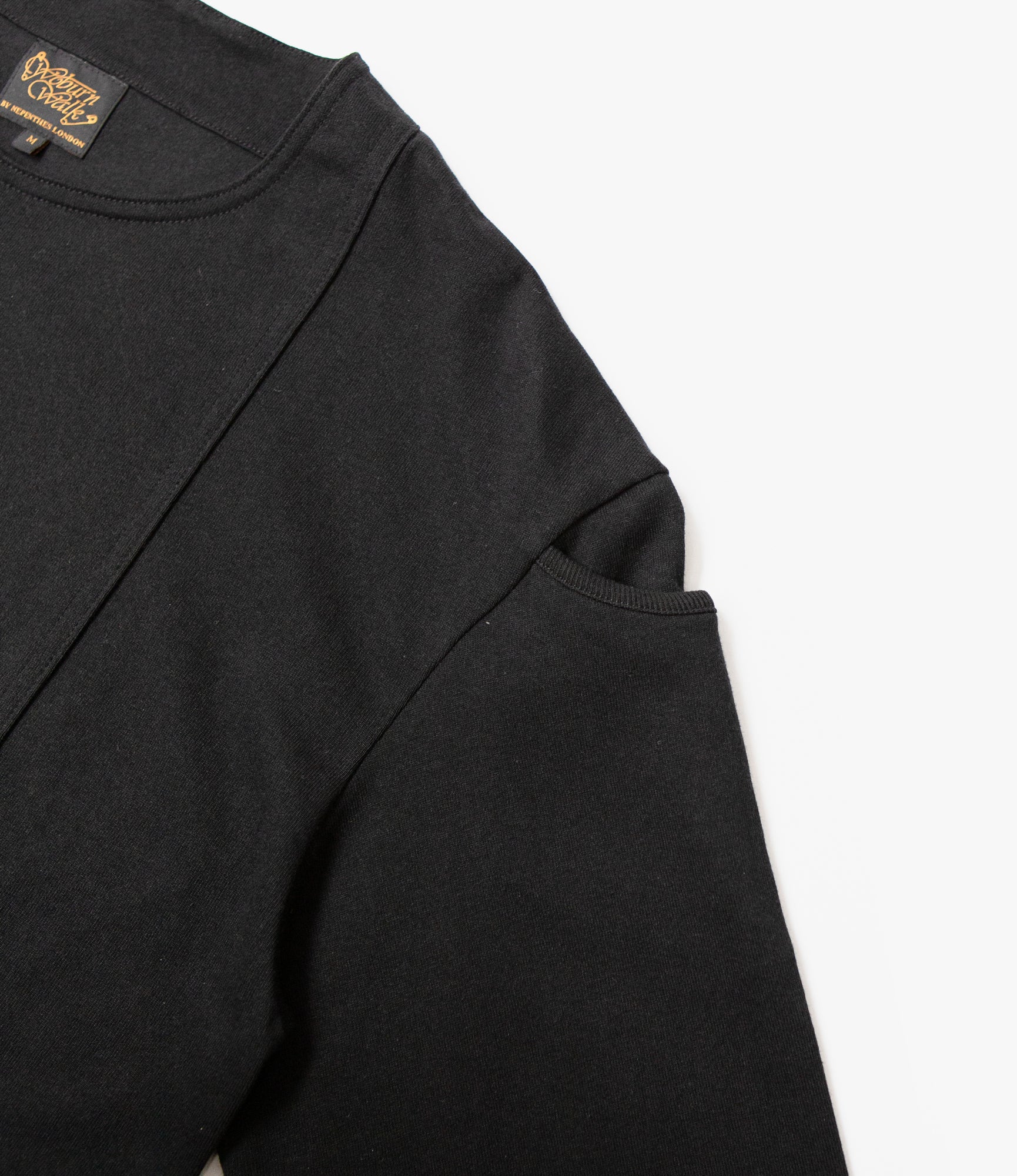 Fisherman Bib Neck Shirt – Black - Image 4
