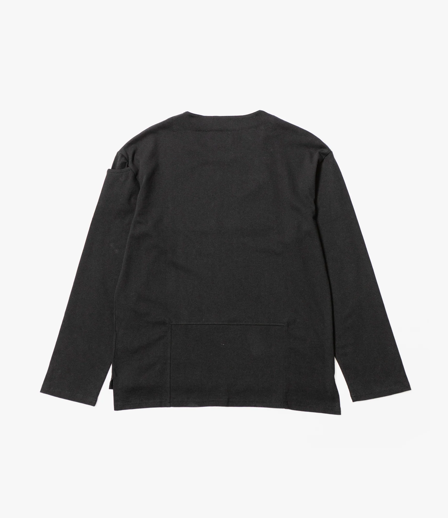 Fisherman Bib Neck Shirt – Black - Image 5