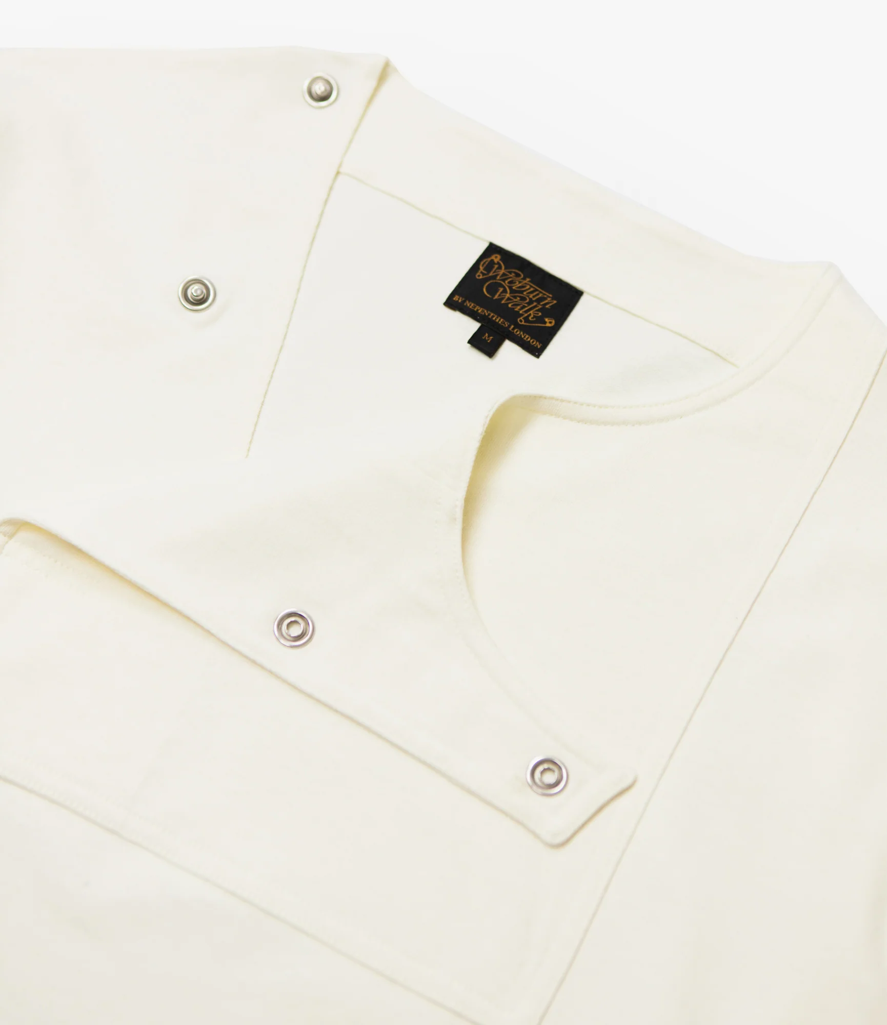 Fisherman Bib Neck Shirt – Off White - Image 3