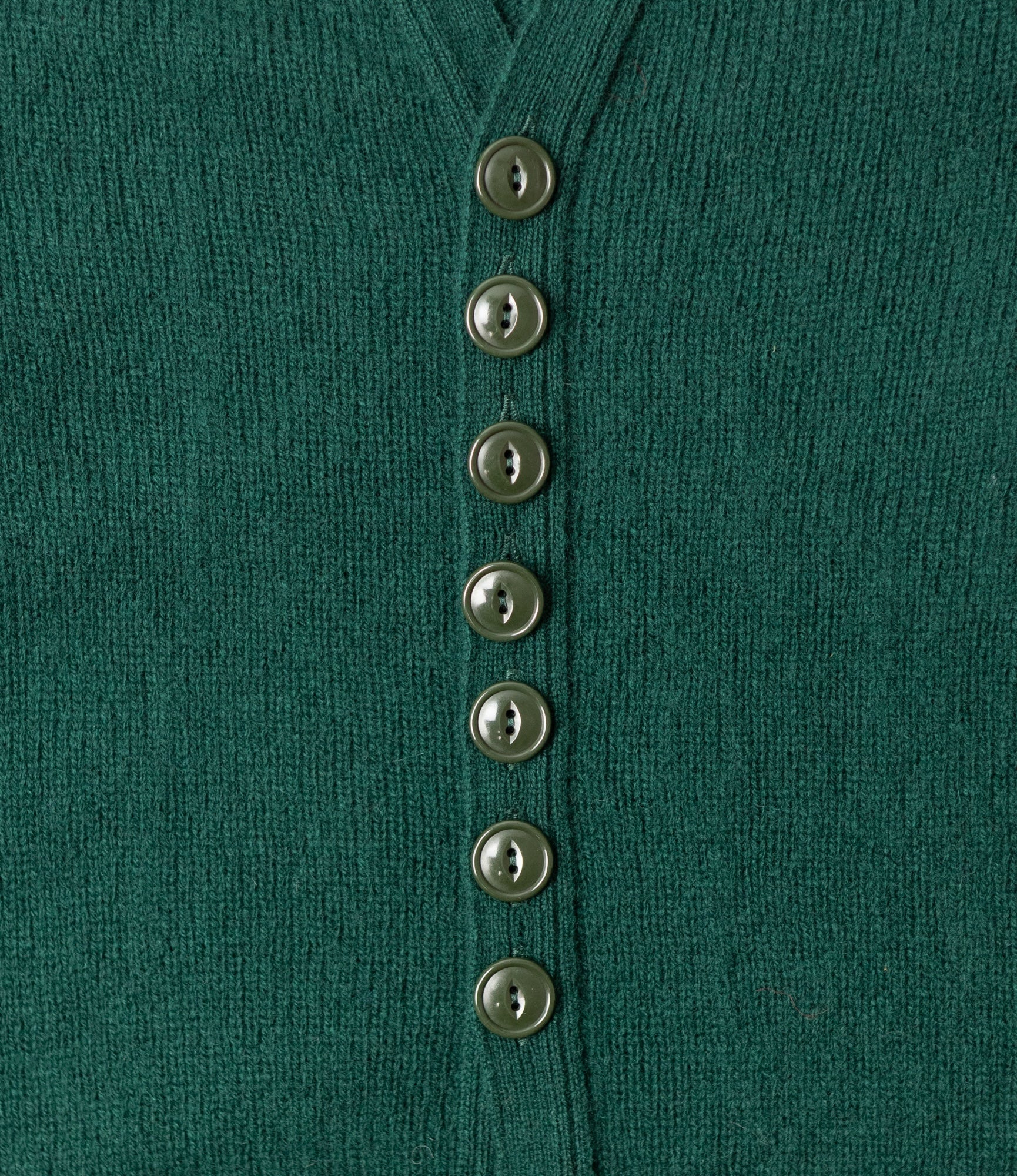 Fisherman Cardigan – Green Shetland Wool - Image 3