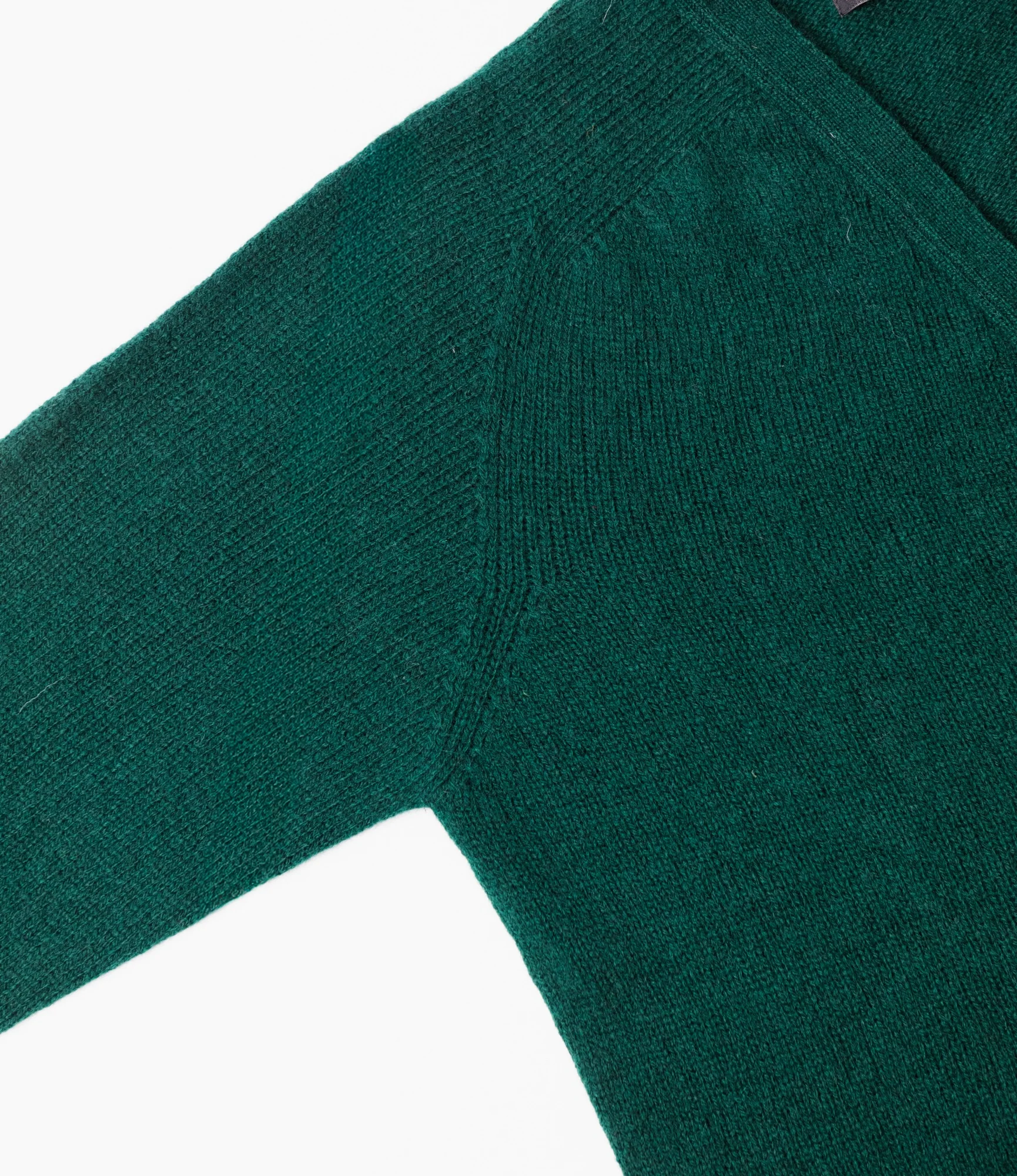 Fisherman Cardigan – Green Shetland Wool - Image 5