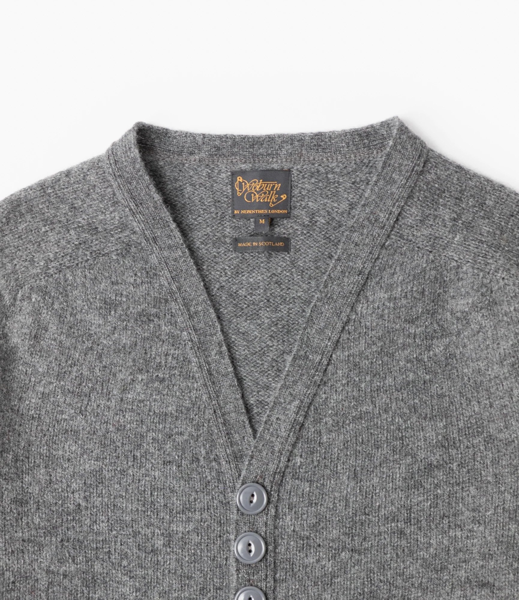 Fisherman Cardigan – Grey Shetland Wool - Image 2
