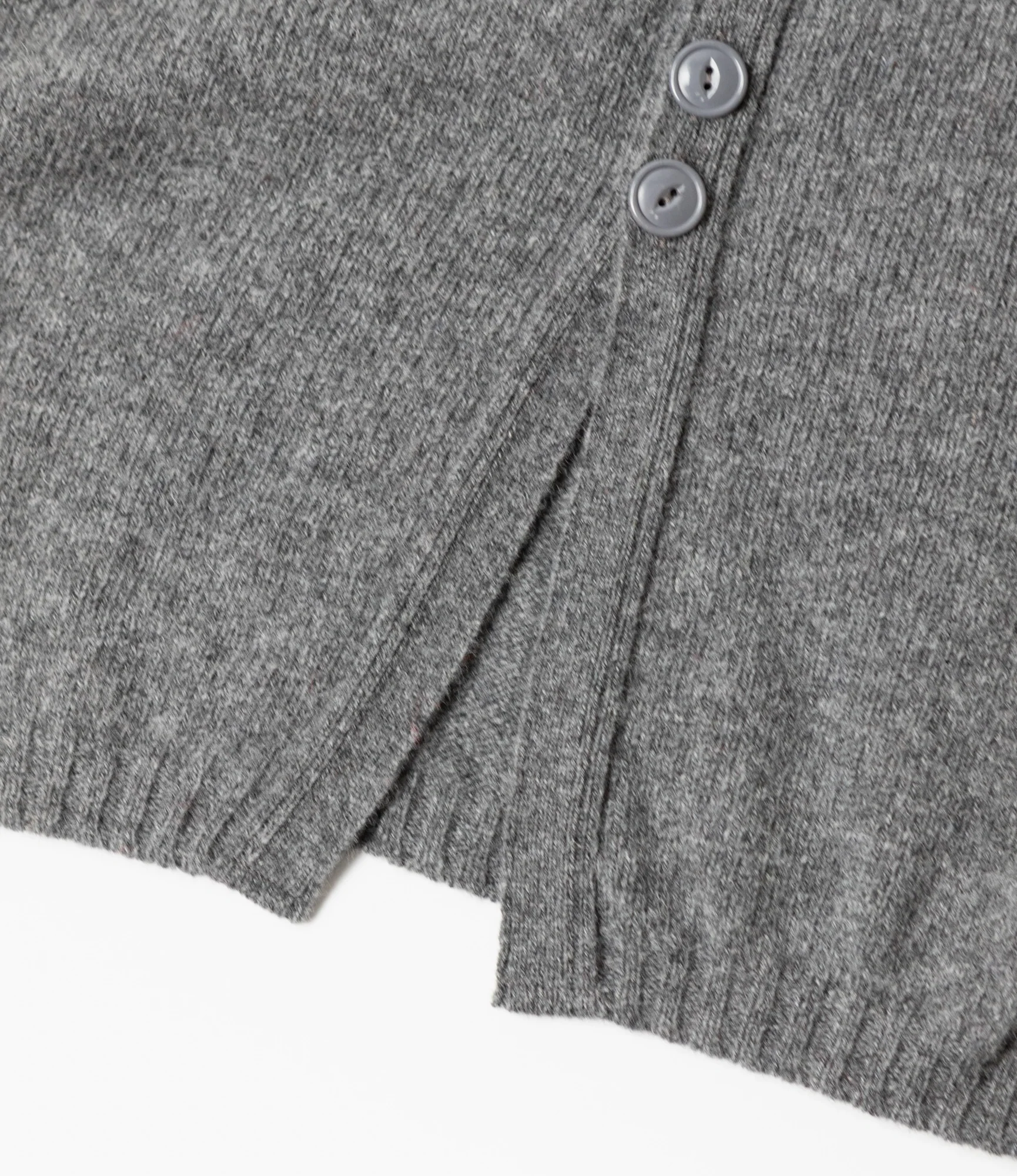 Fisherman Cardigan – Grey Shetland Wool - Image 4