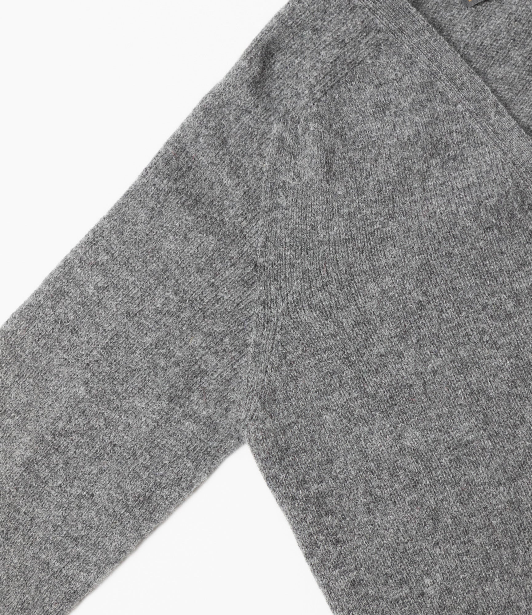 Fisherman Cardigan – Grey Shetland Wool - Image 5