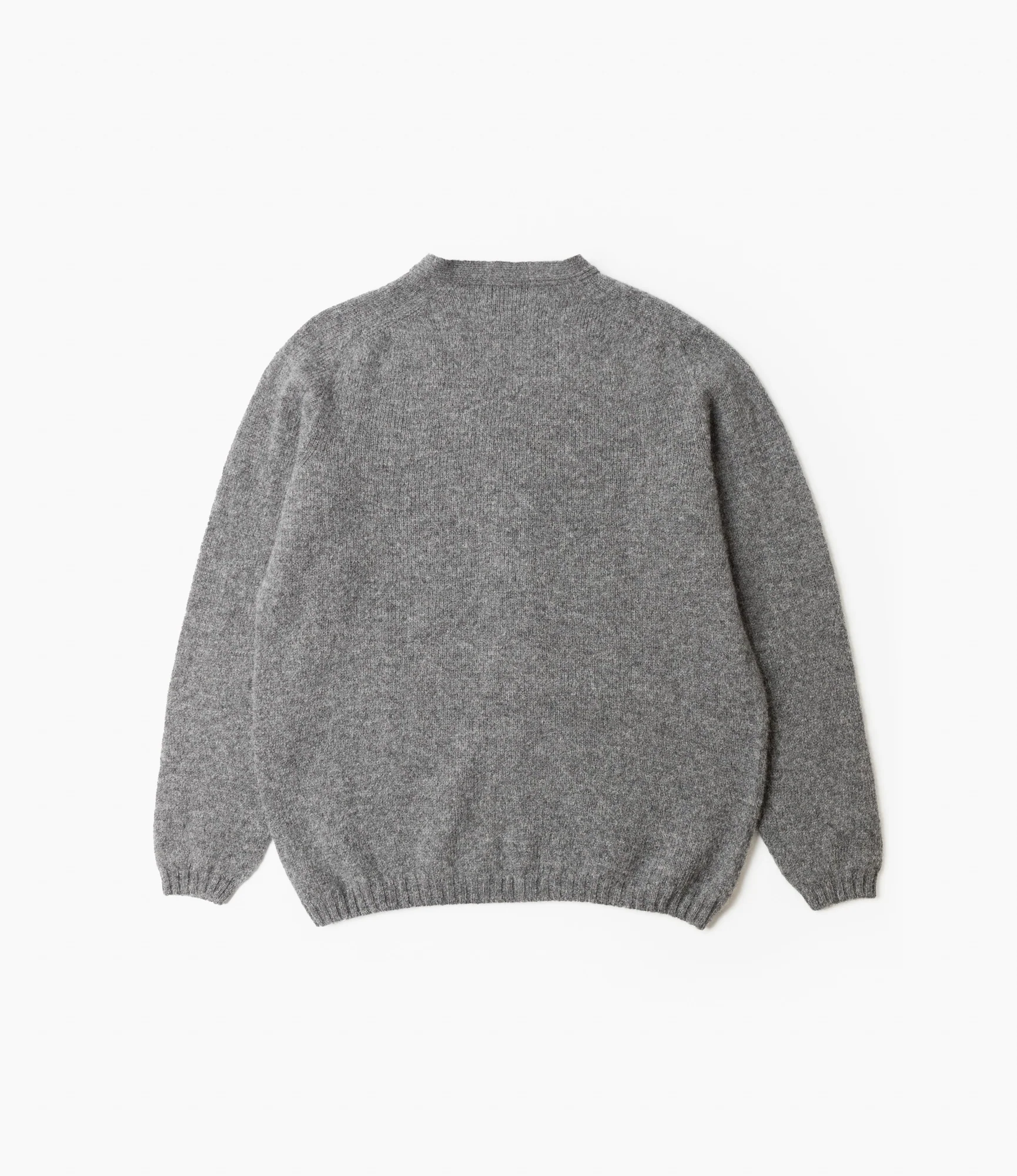Fisherman Cardigan – Grey Shetland Wool - Image 6