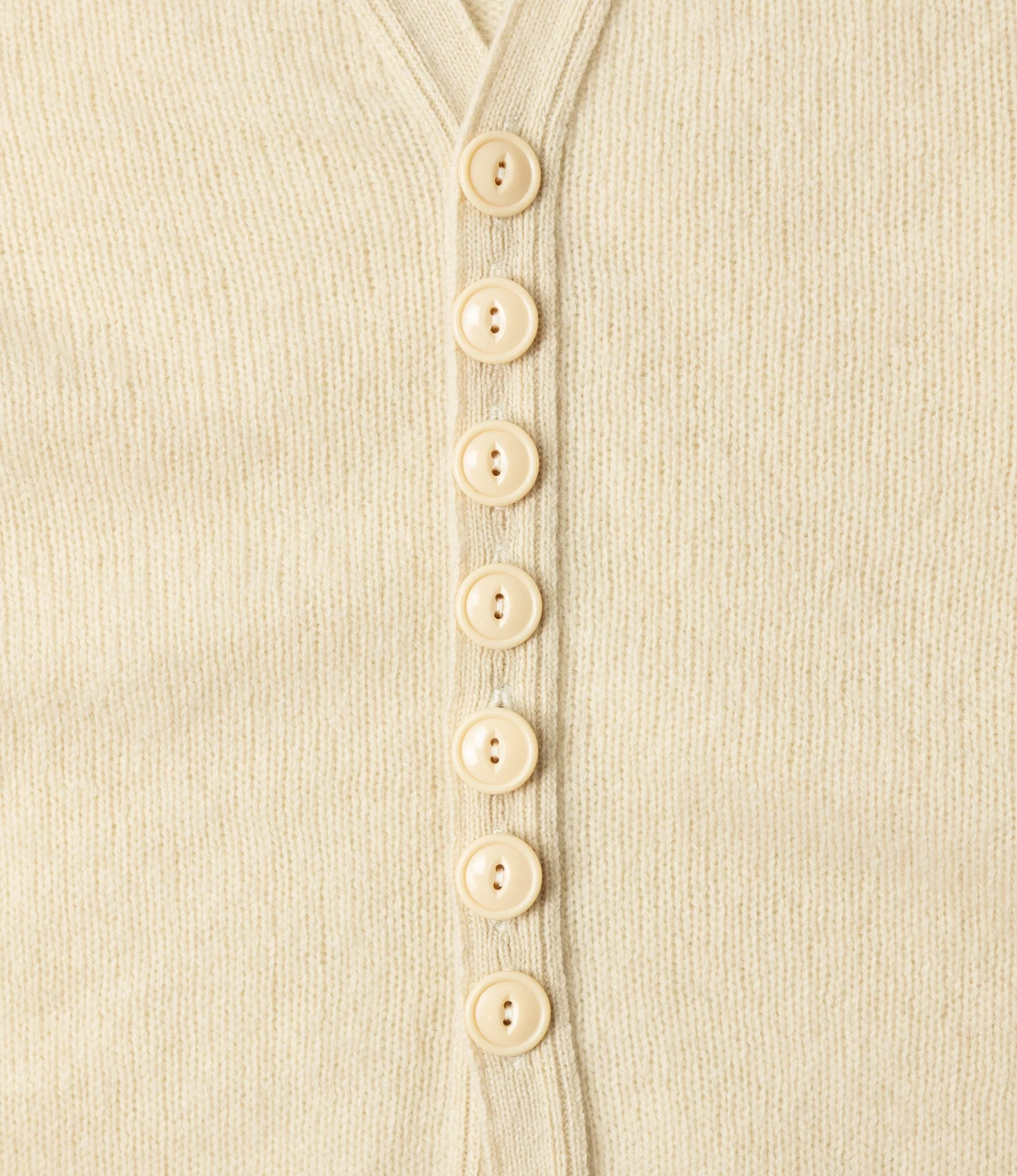 Fisherman Cardigan – Off-White Shetland Wool - Image 3