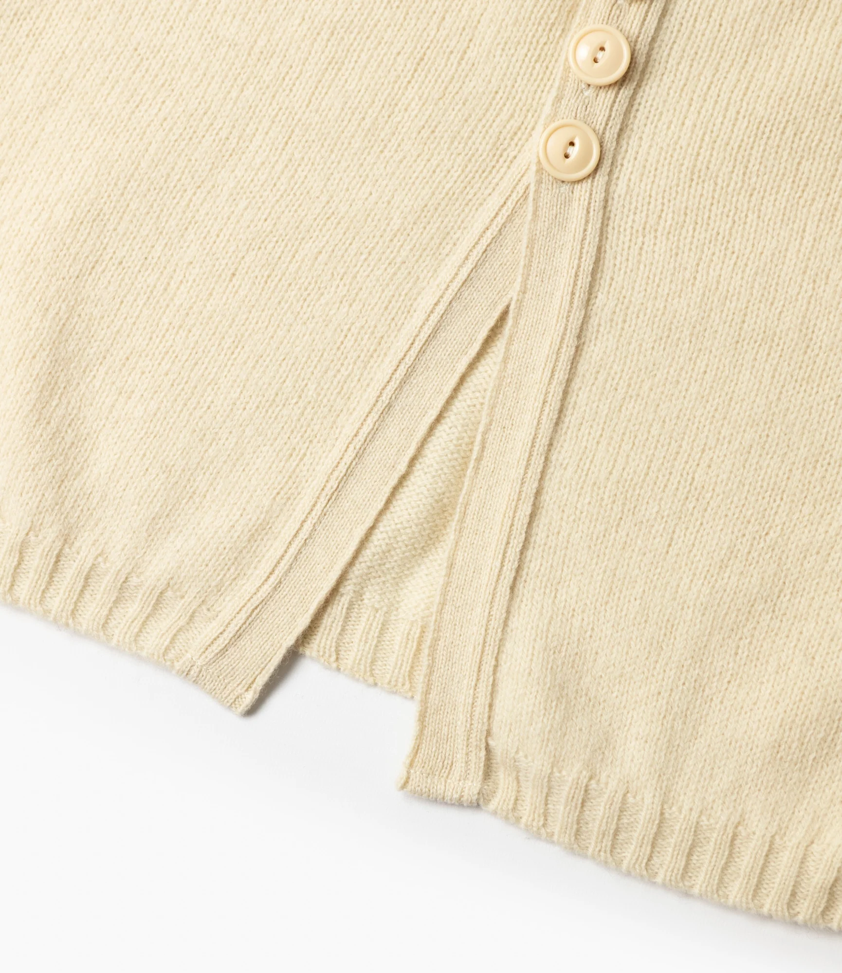 Fisherman Cardigan – Off-White Shetland Wool - Image 4