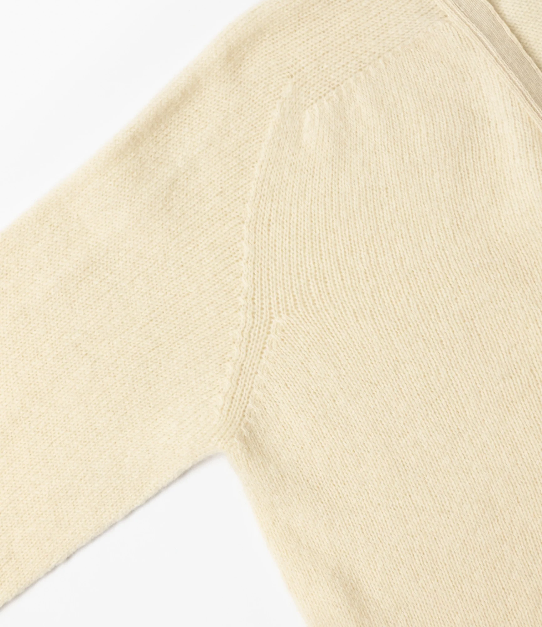 Fisherman Cardigan – Off-White Shetland Wool - Image 5